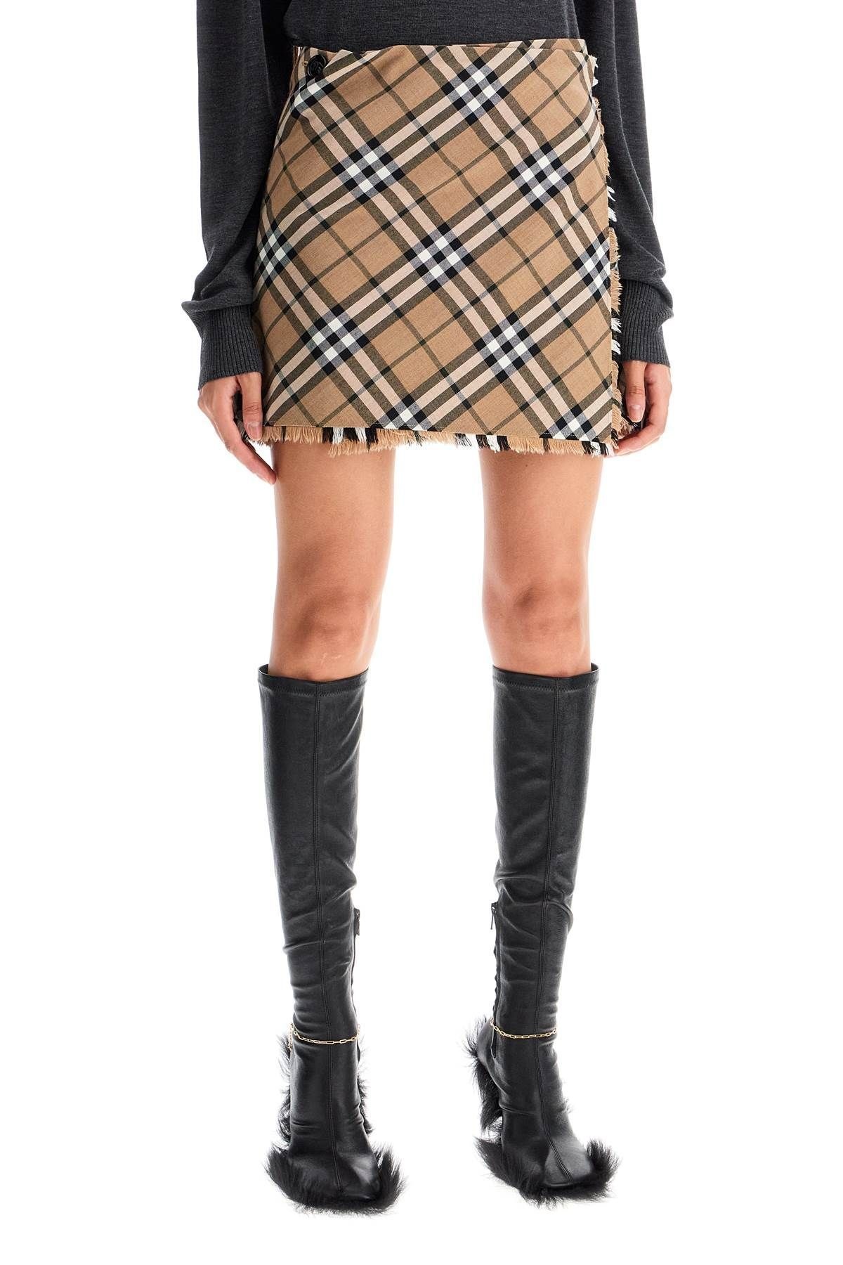 BURBERRY CHECK SKIRT WITH - 3