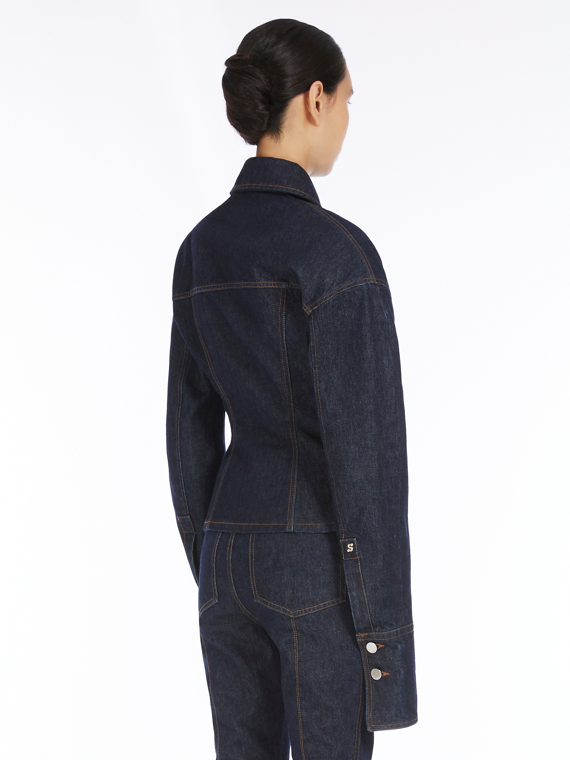 GANGE Denim fitted-waist jacket - RUNWAY - 4