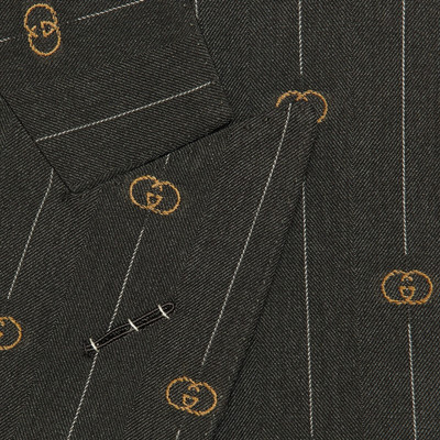 GUCCI Heritage Interlocking G stripe wool suit outlook