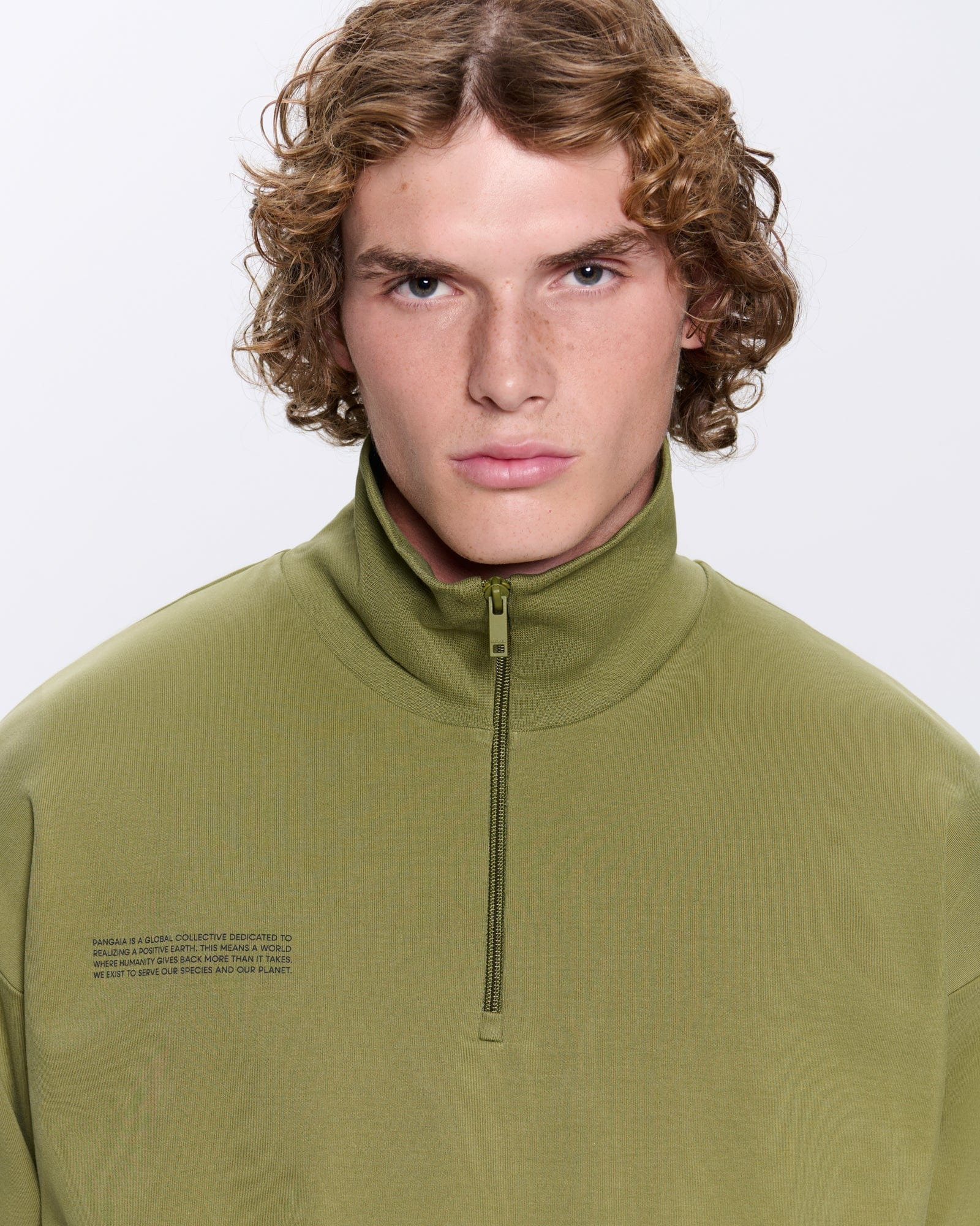 Mens DNA Double Jersey Half Zip Sweatshirt - Highland Green - 4