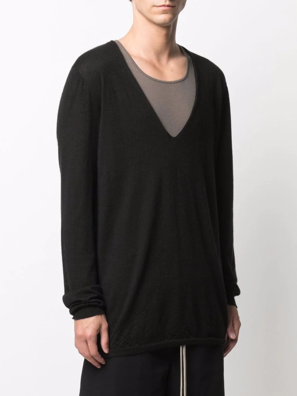 V-neck cashmere jumper - 3