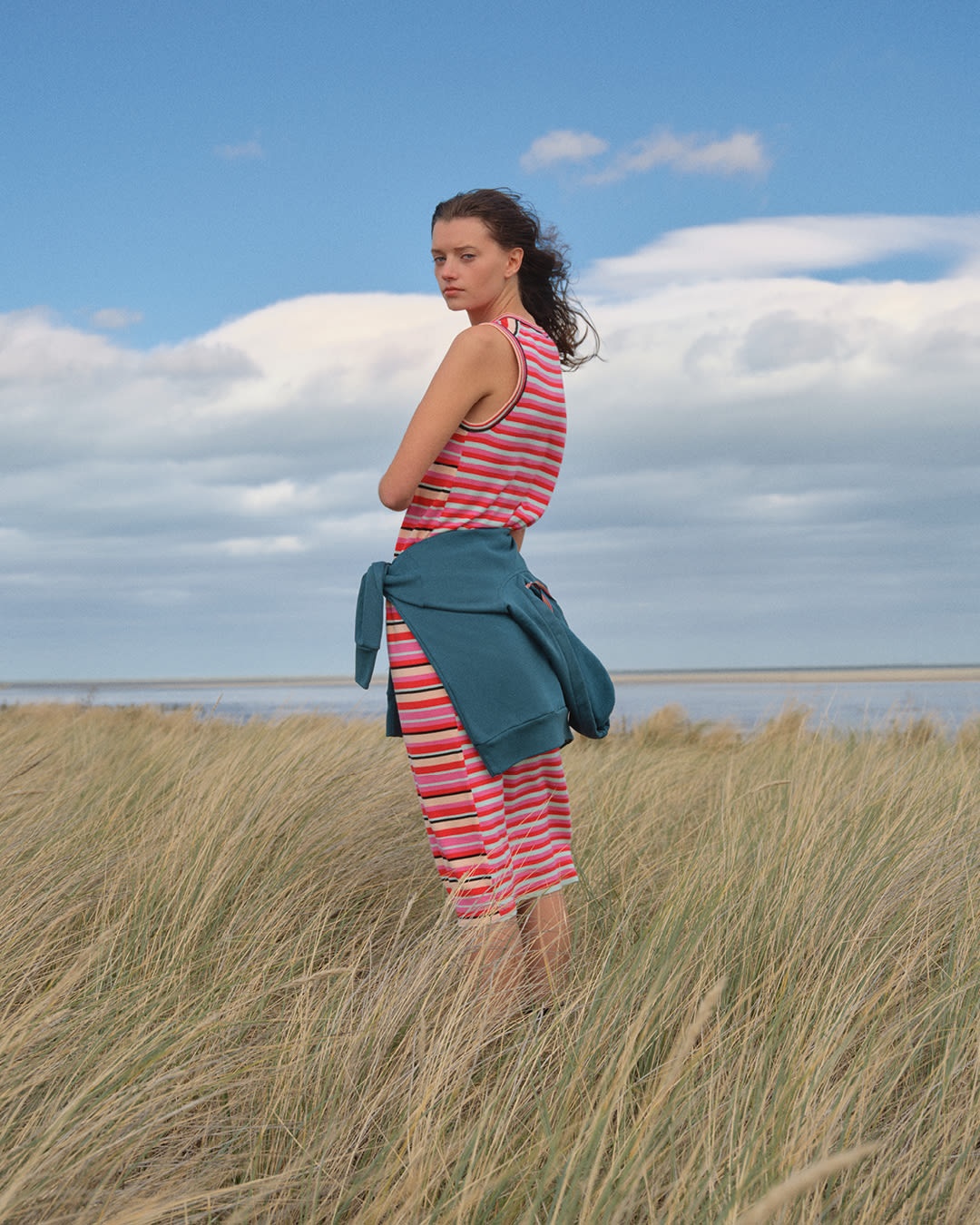 Patchwork Stripe Knitted Tube Dress - 8