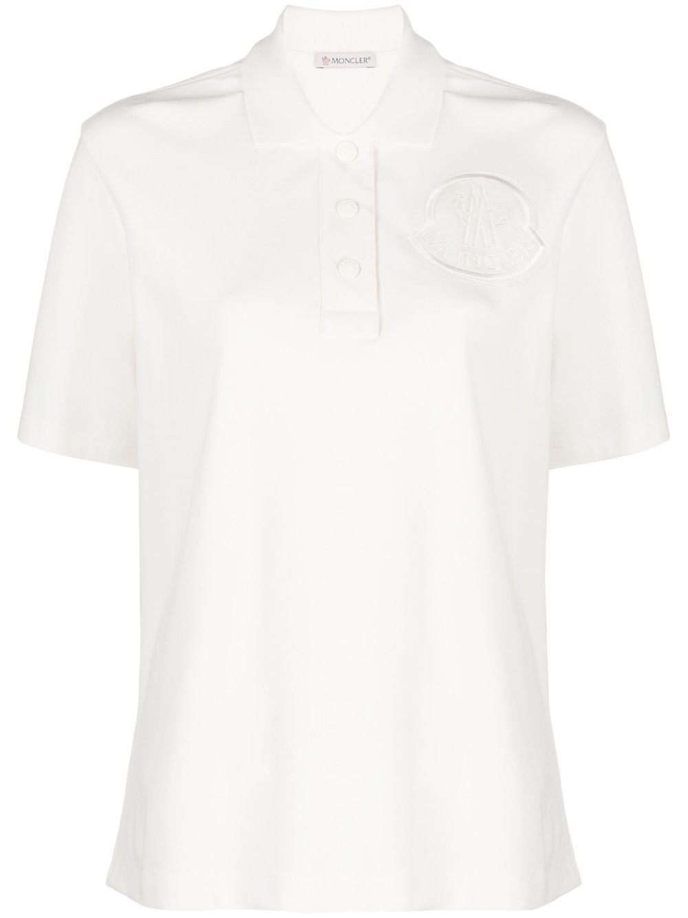 logo-embroidered cotton polo shirt - 1