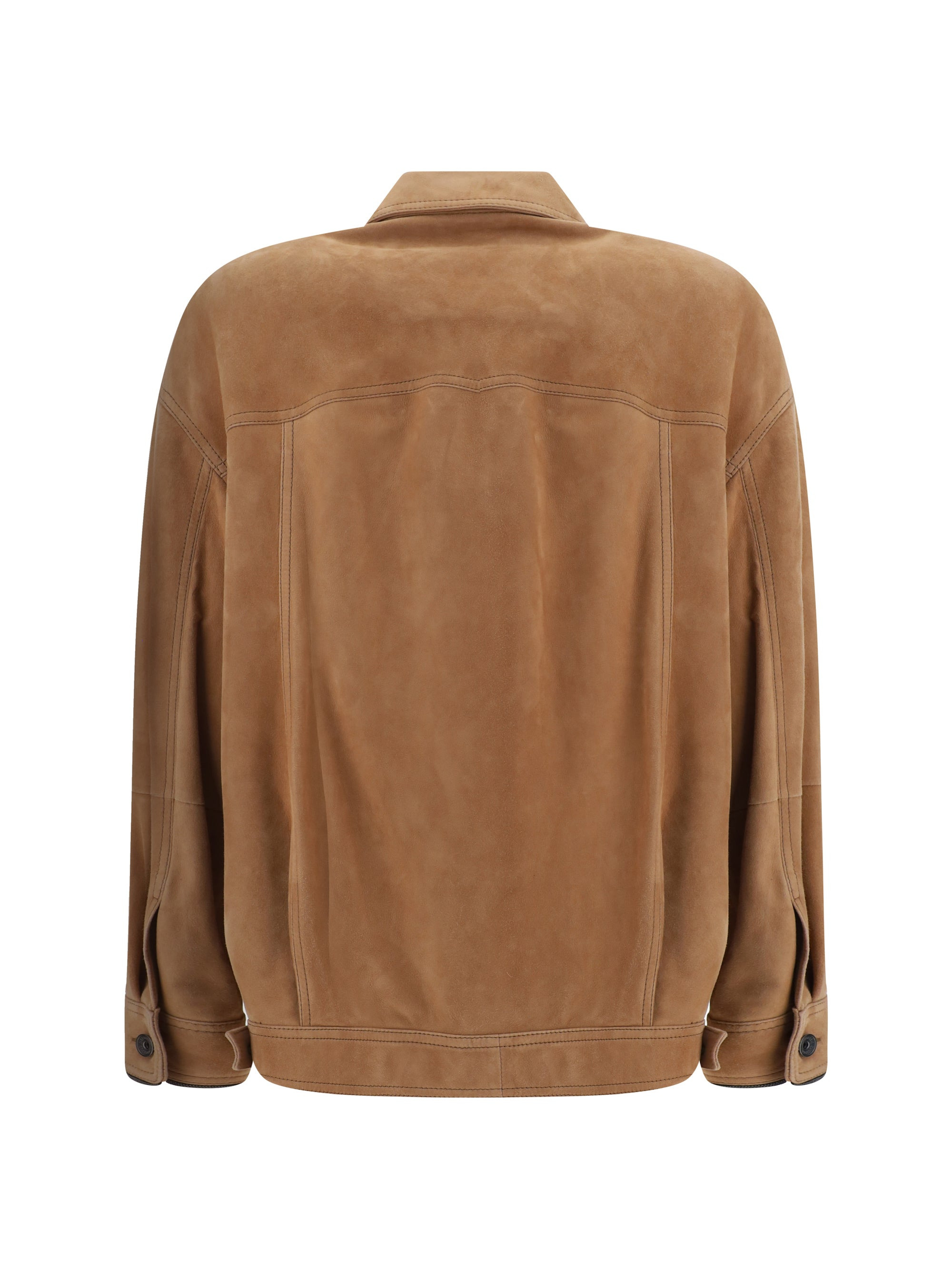 Brunello Cucinelli Women Suede Leather Jacket - 2