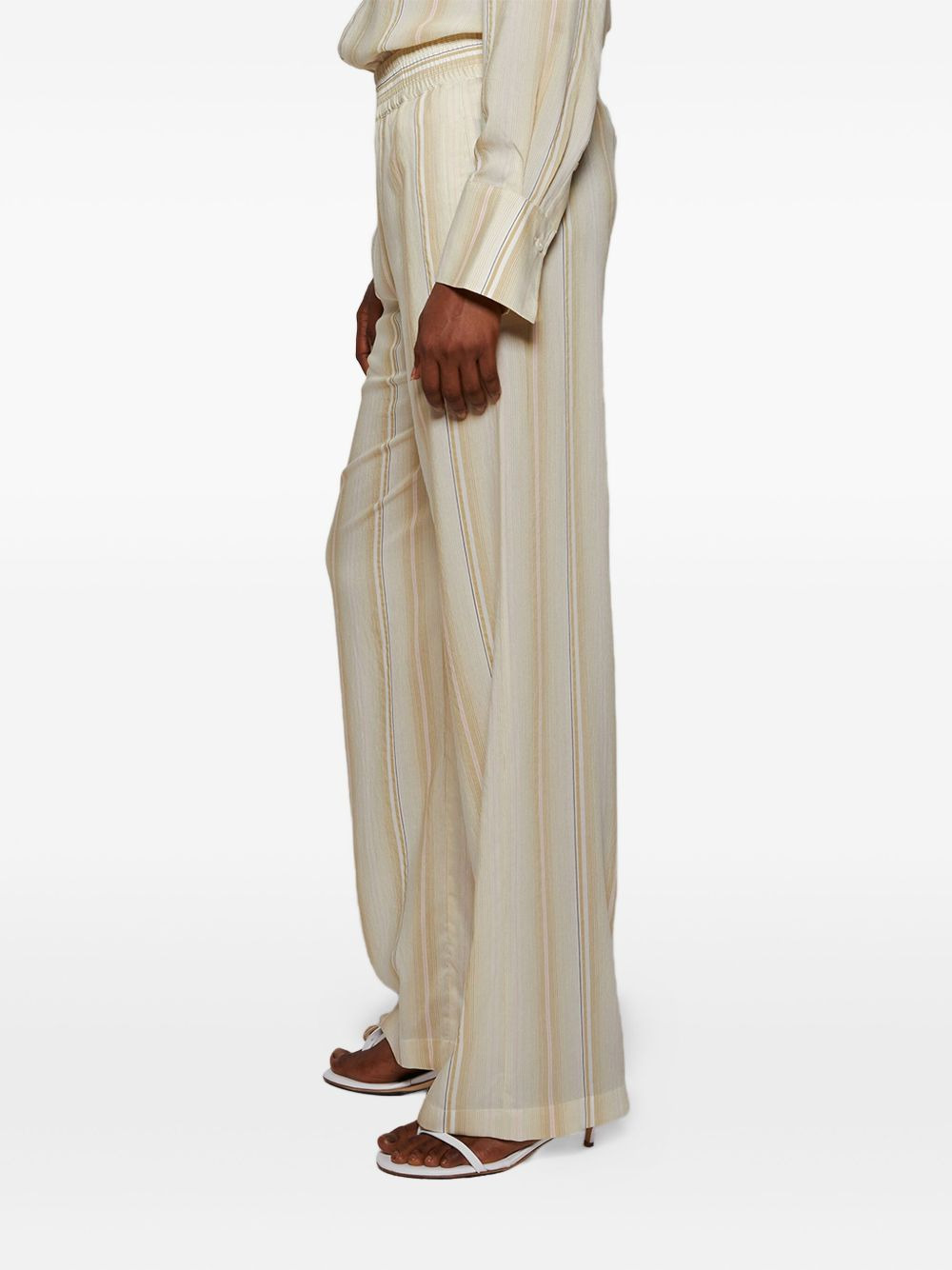 striped elastic-waist trousers - 3