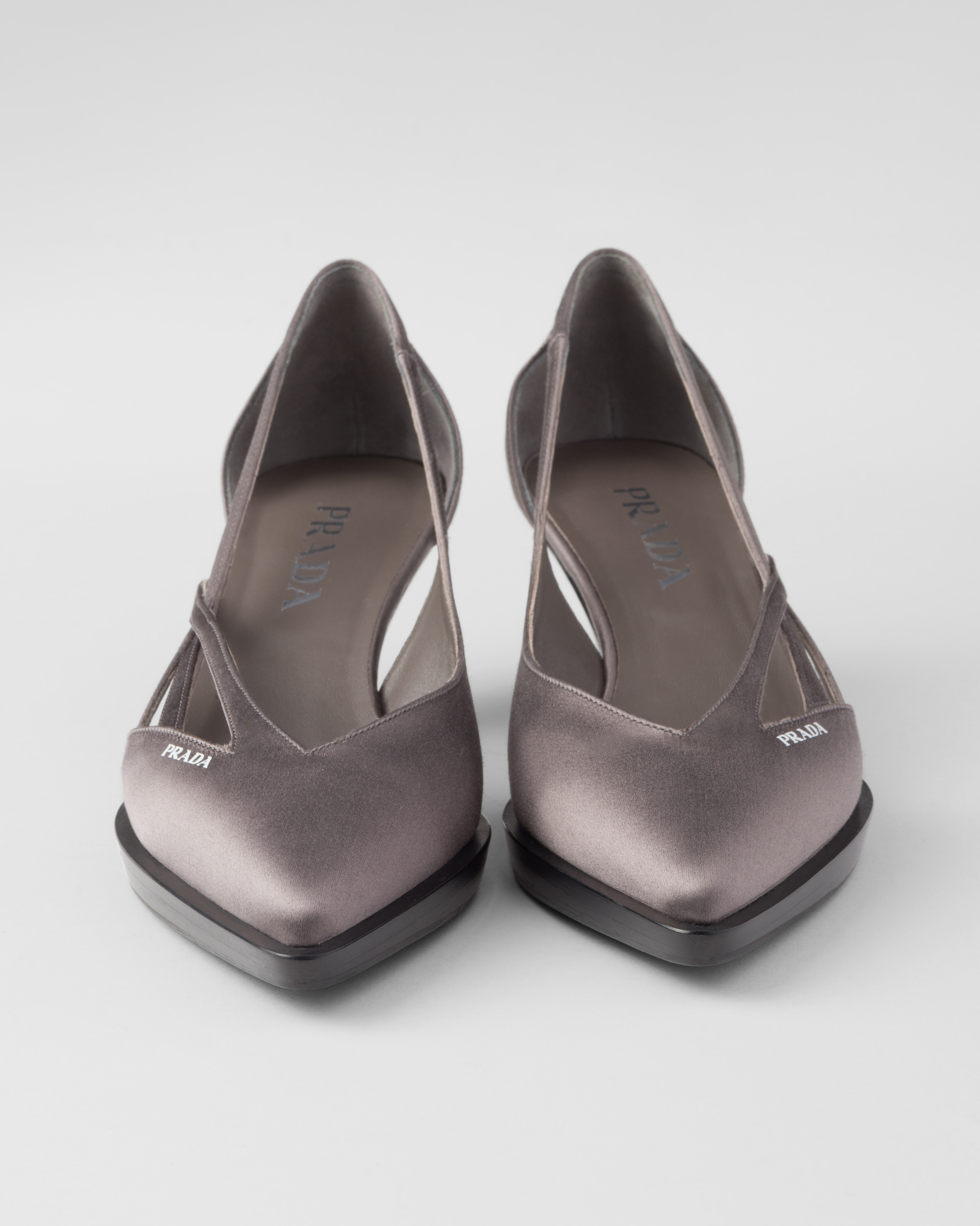 Prada Satin cut-out pumps | REVERSIBLE