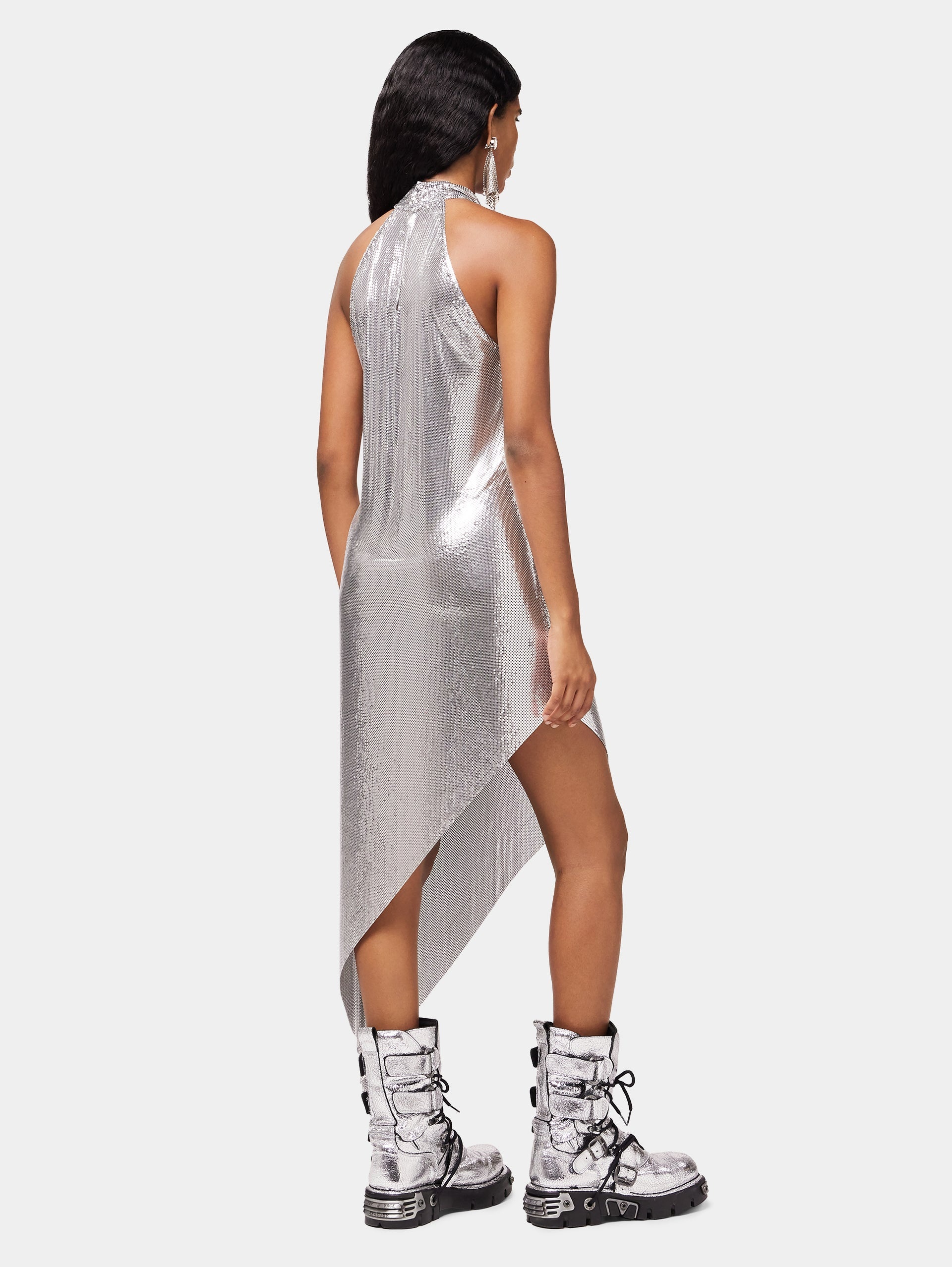 METALLIC CUT DRESS - 4