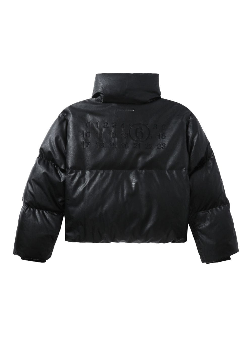 numbers-motif padded jacket - 5