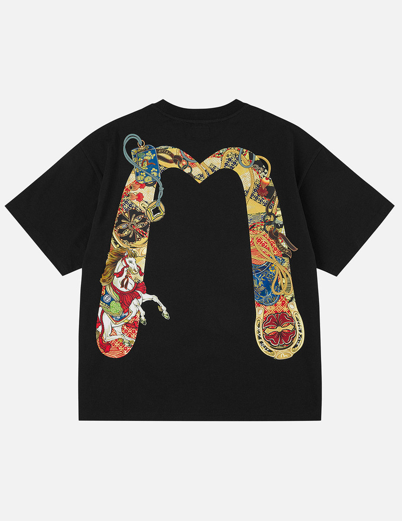 Year Of Horse Daicock Printed T-shirt - Black 3