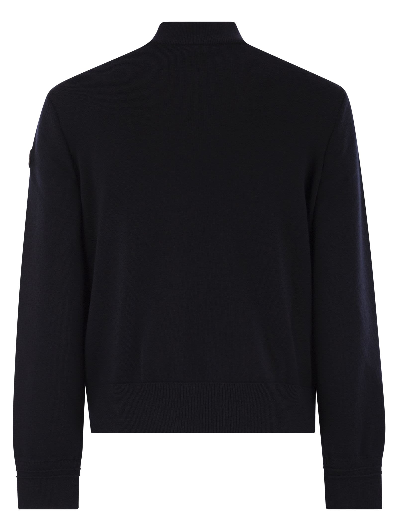 Moncler Men Padded Wool Cardigan With Zip - 2