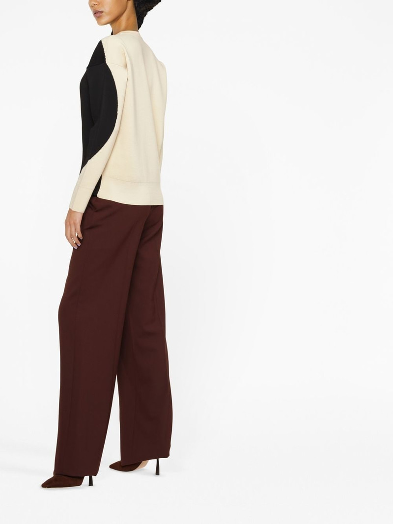 two-tone crew-neck jumper 3