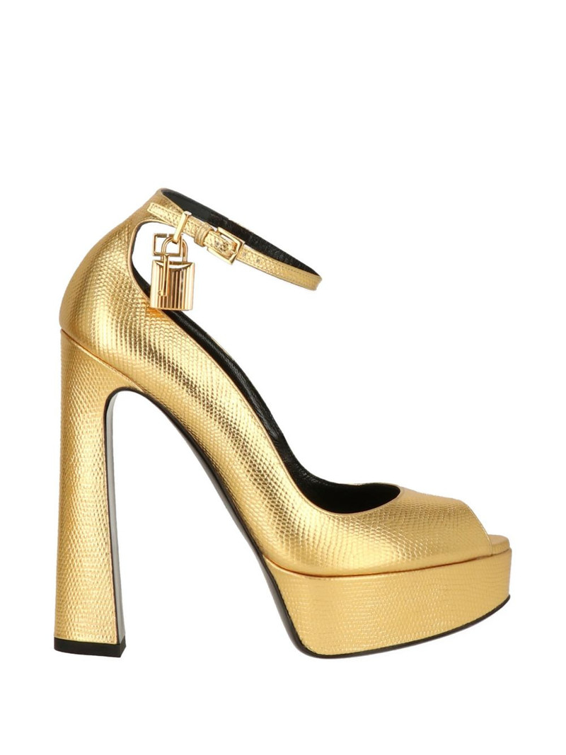 padlock peep-toe platform pumps 1