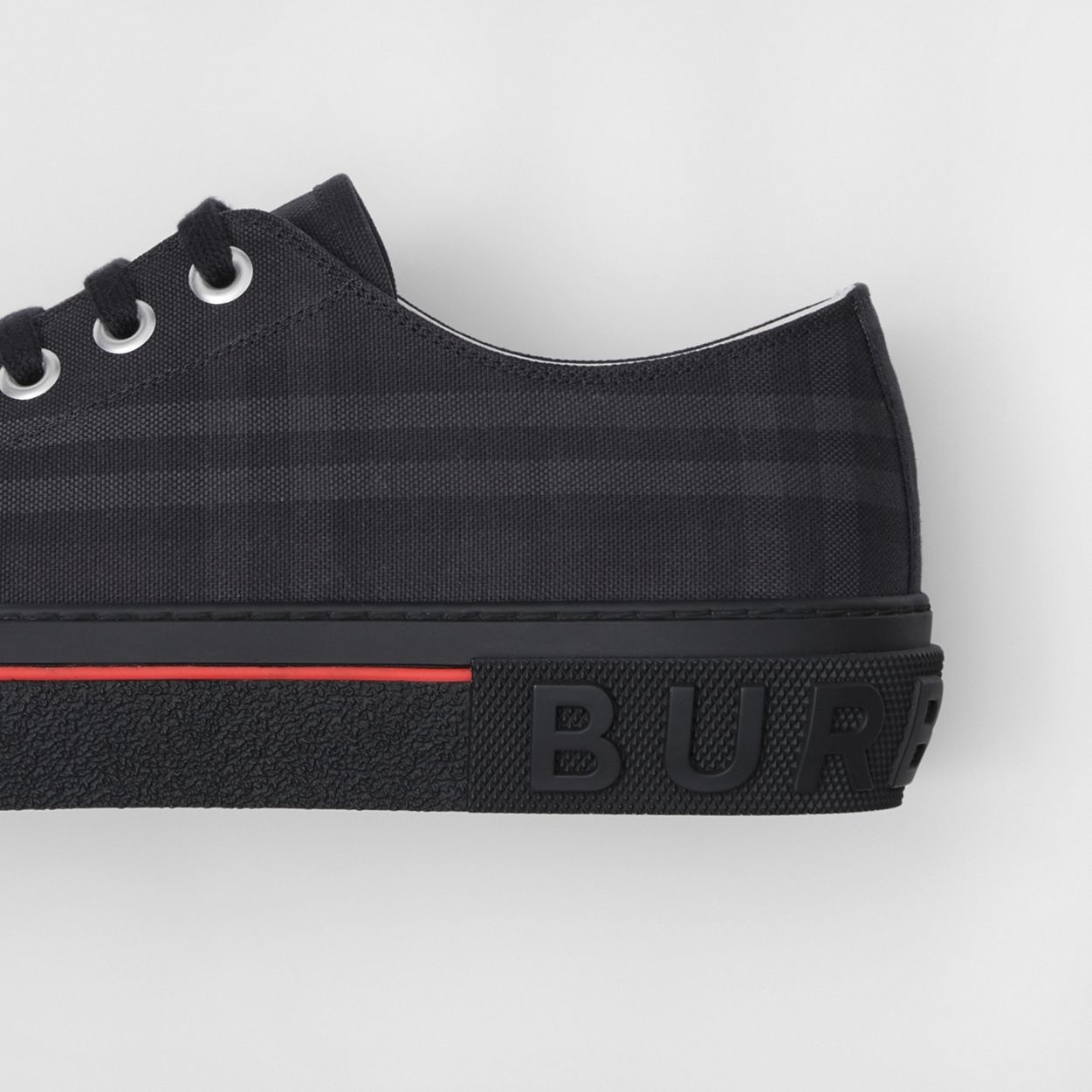 Vintage Check Cotton Sneakers - 5