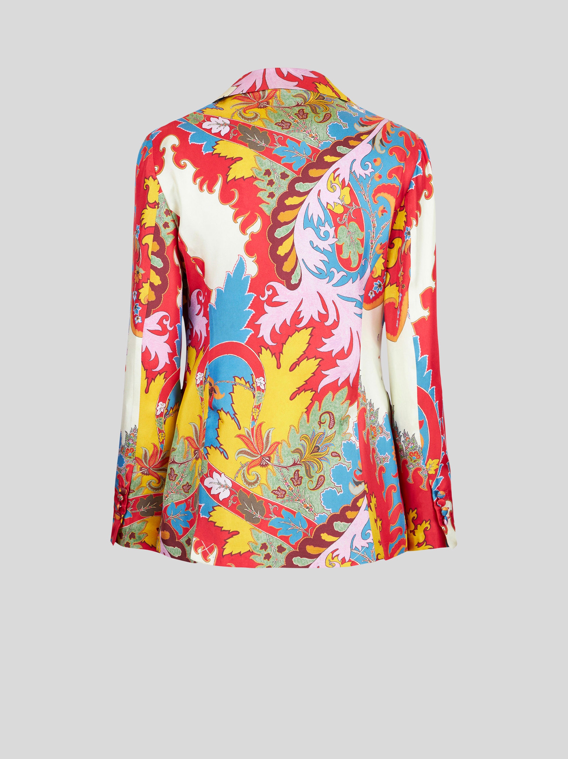 TAILORED PRINTED SILK JACKET - 5