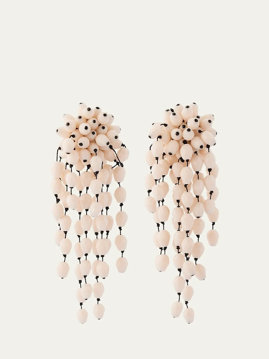 Cluster Clip-On Statement Earrings - 1