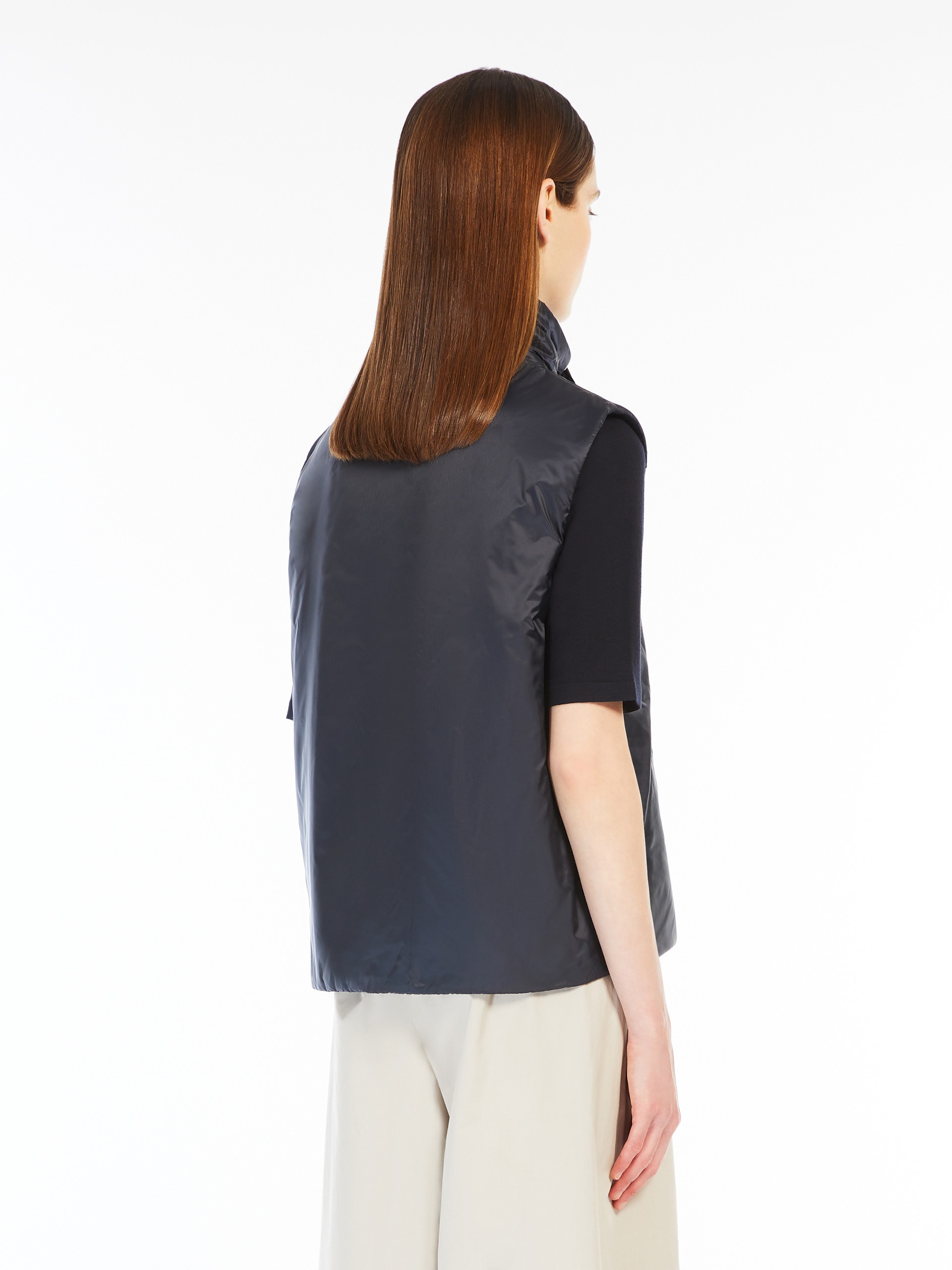 GREENVEST Water-repellent canvas gilet with a stand-up collar - 4