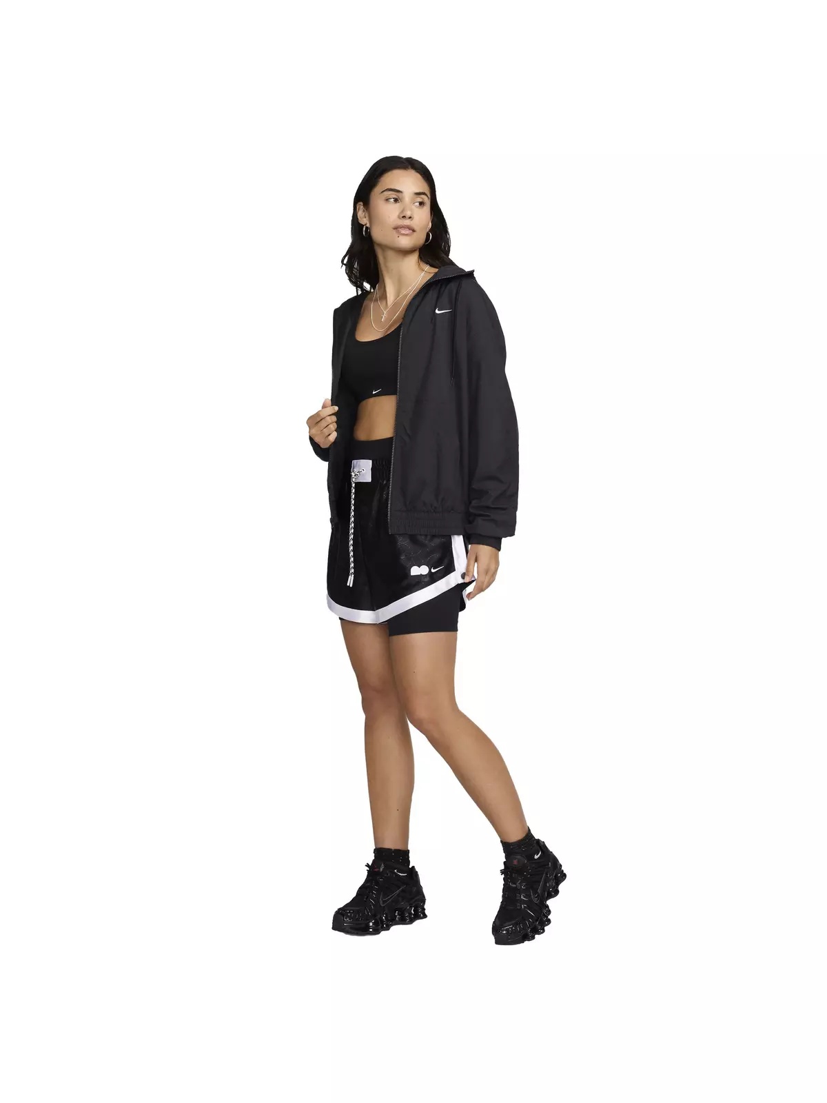 Nike Women's Sportswear Classic Wovens Loose UV Hooded Jacket - 8