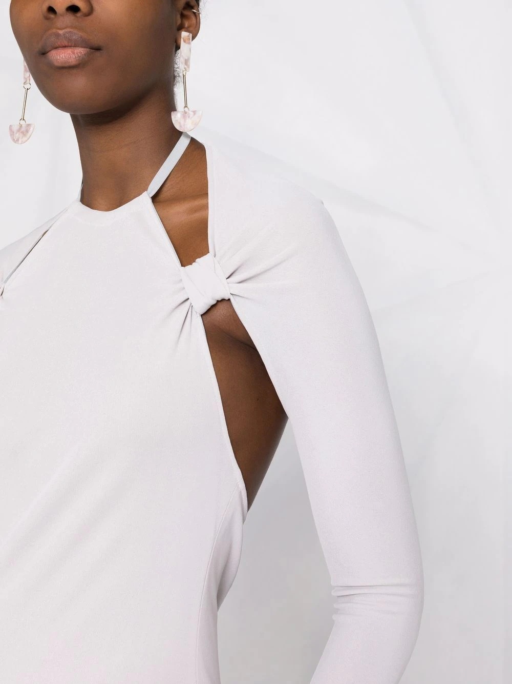 La robe Nodi knotted cut-out dress. - 5