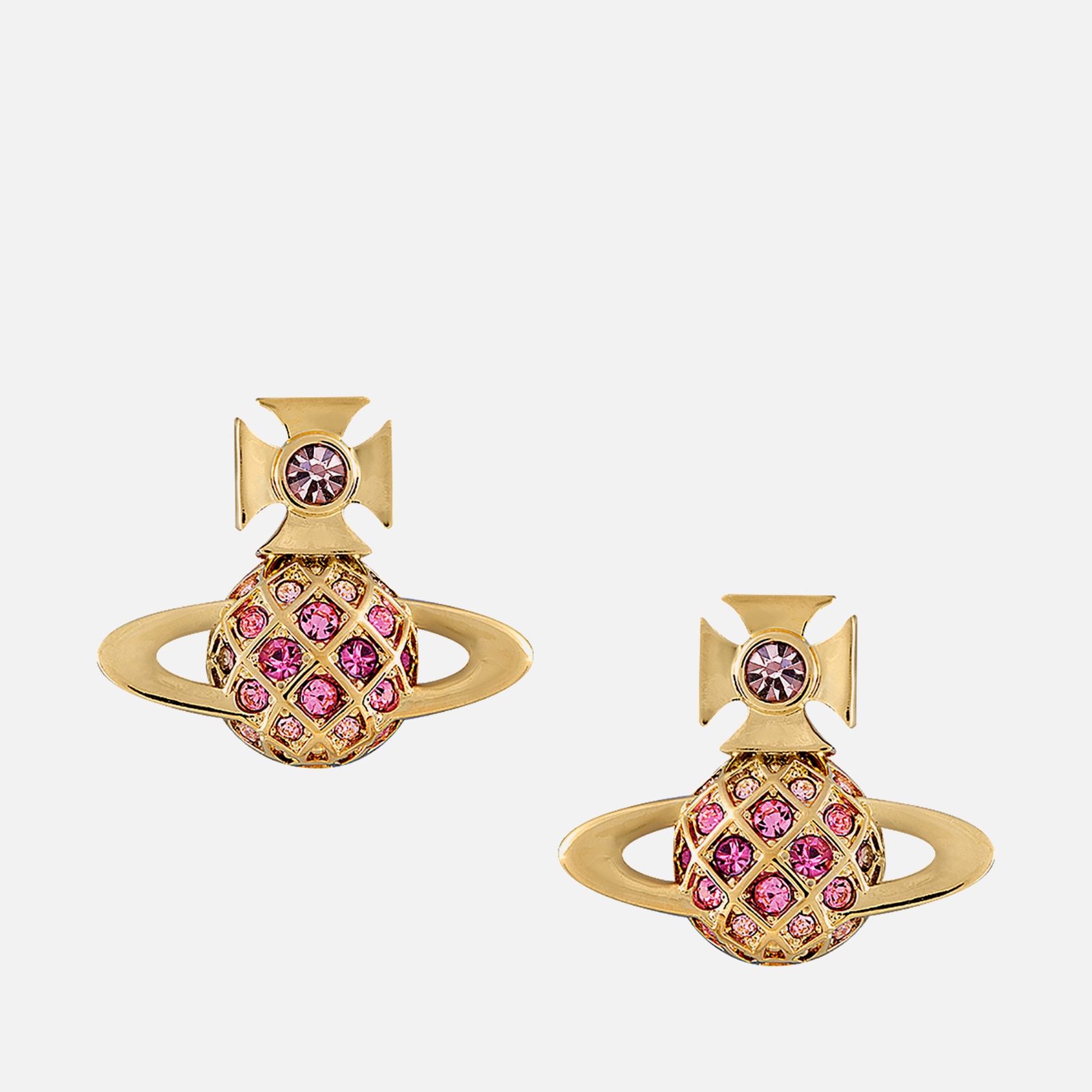 Vivienne Westwood Women's Willa Bas Relief Gold Tone Stud Earrings - Gold/Pink - 1