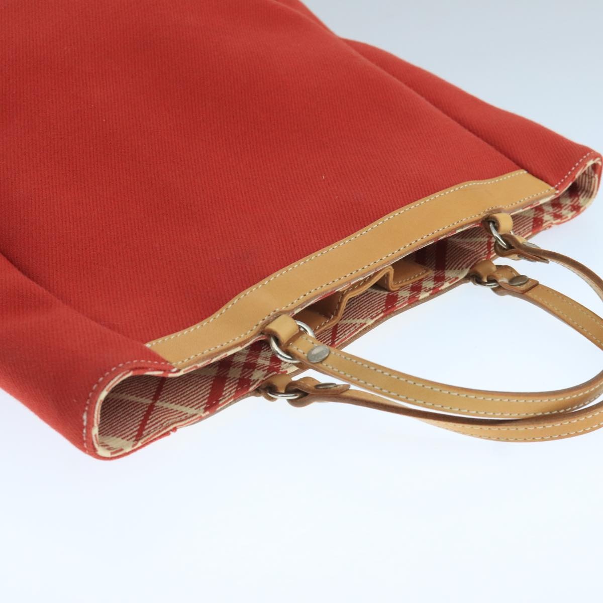 Burberry Blue Label Tote Bag Canvas Red - 6