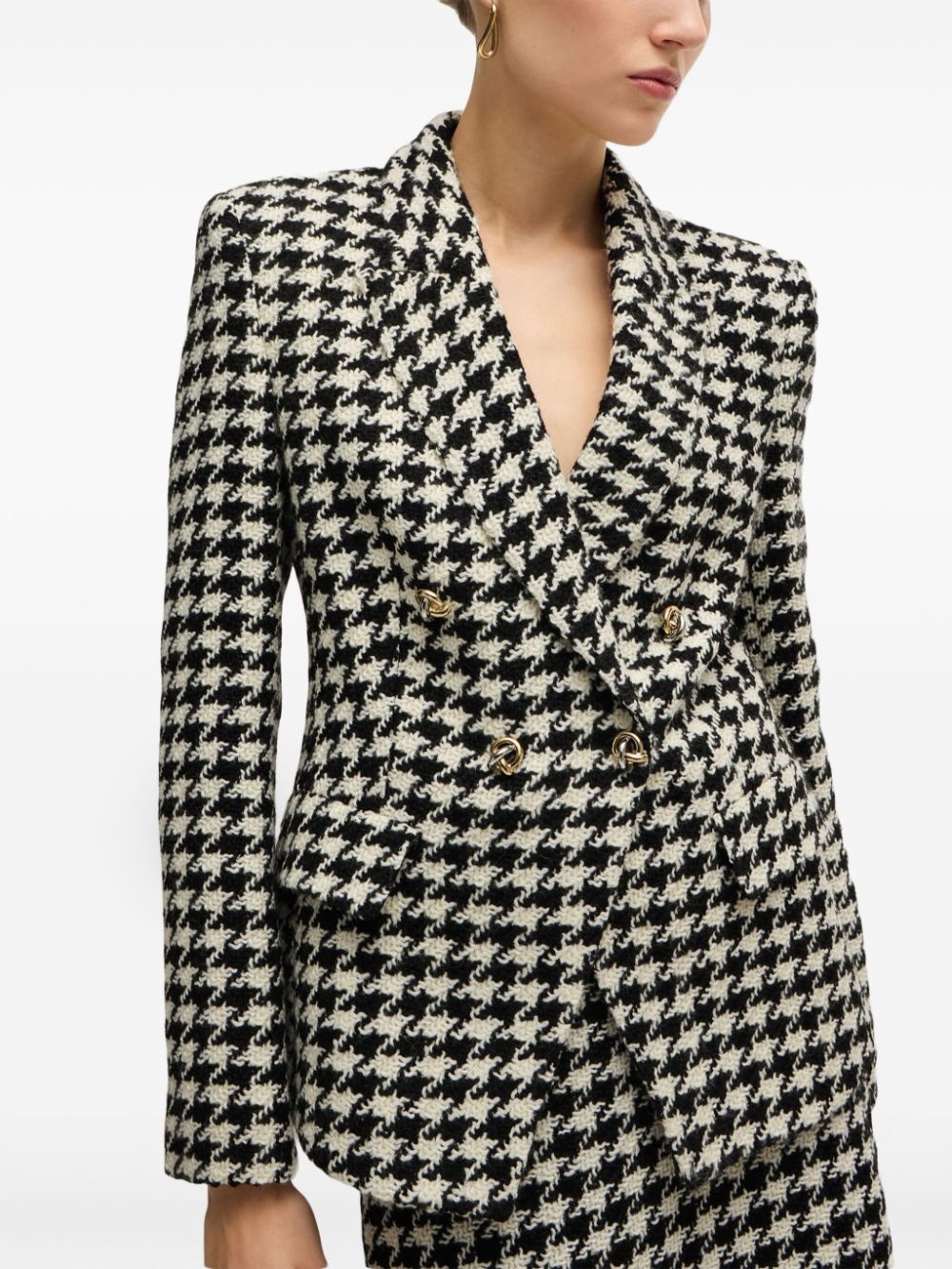 houndstooth-pattern blazer - 6
