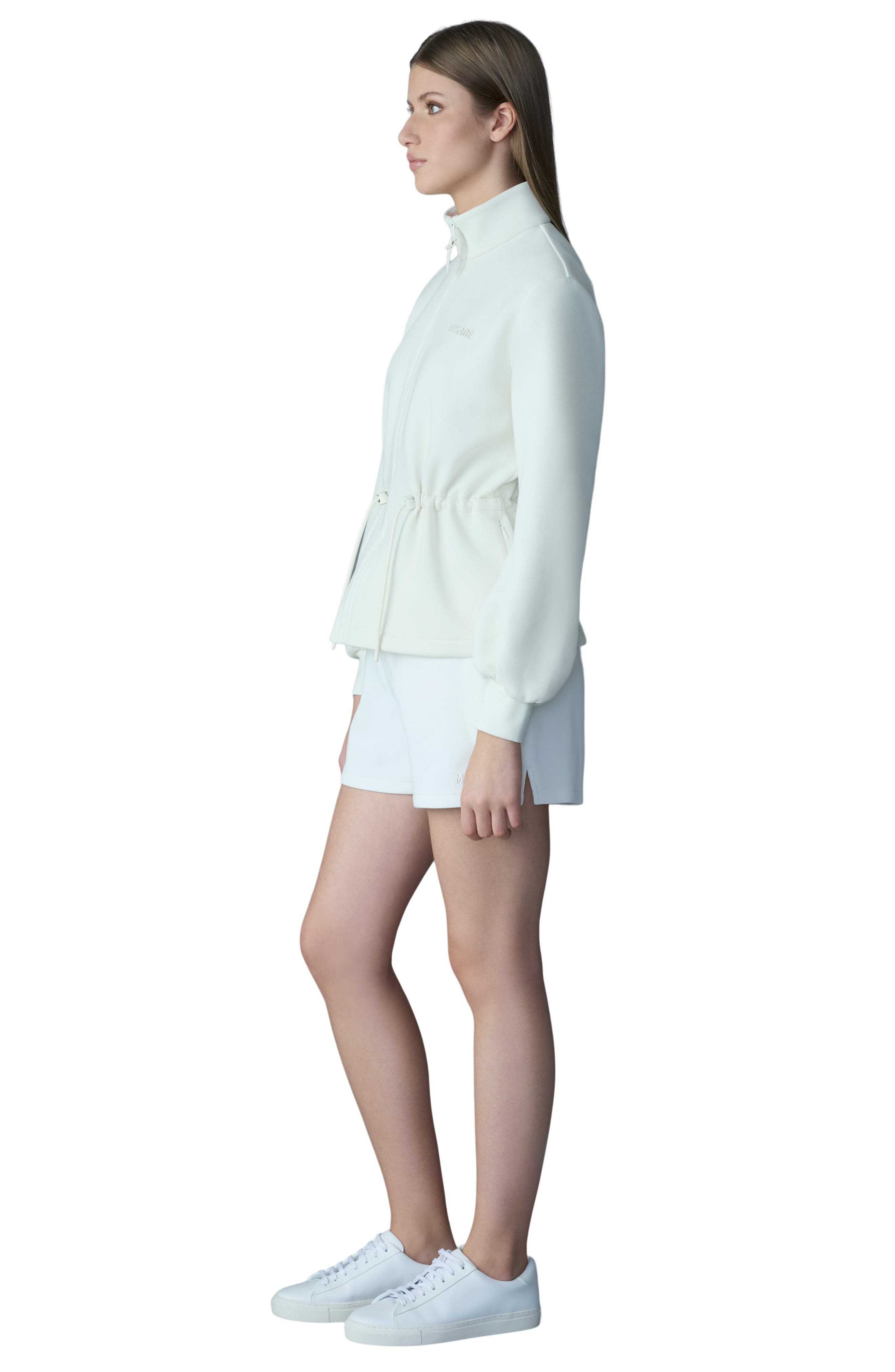 Mackage Finola Double Face Jersey Jacket in Cream at Nordstrom - 5