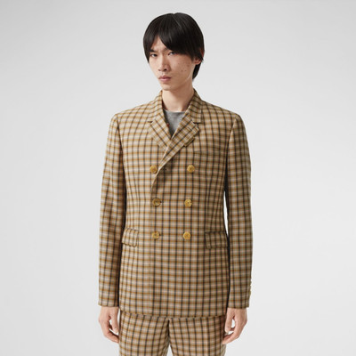 Burberry Slim Fit Gingham Wool Tailored Jacket outlook