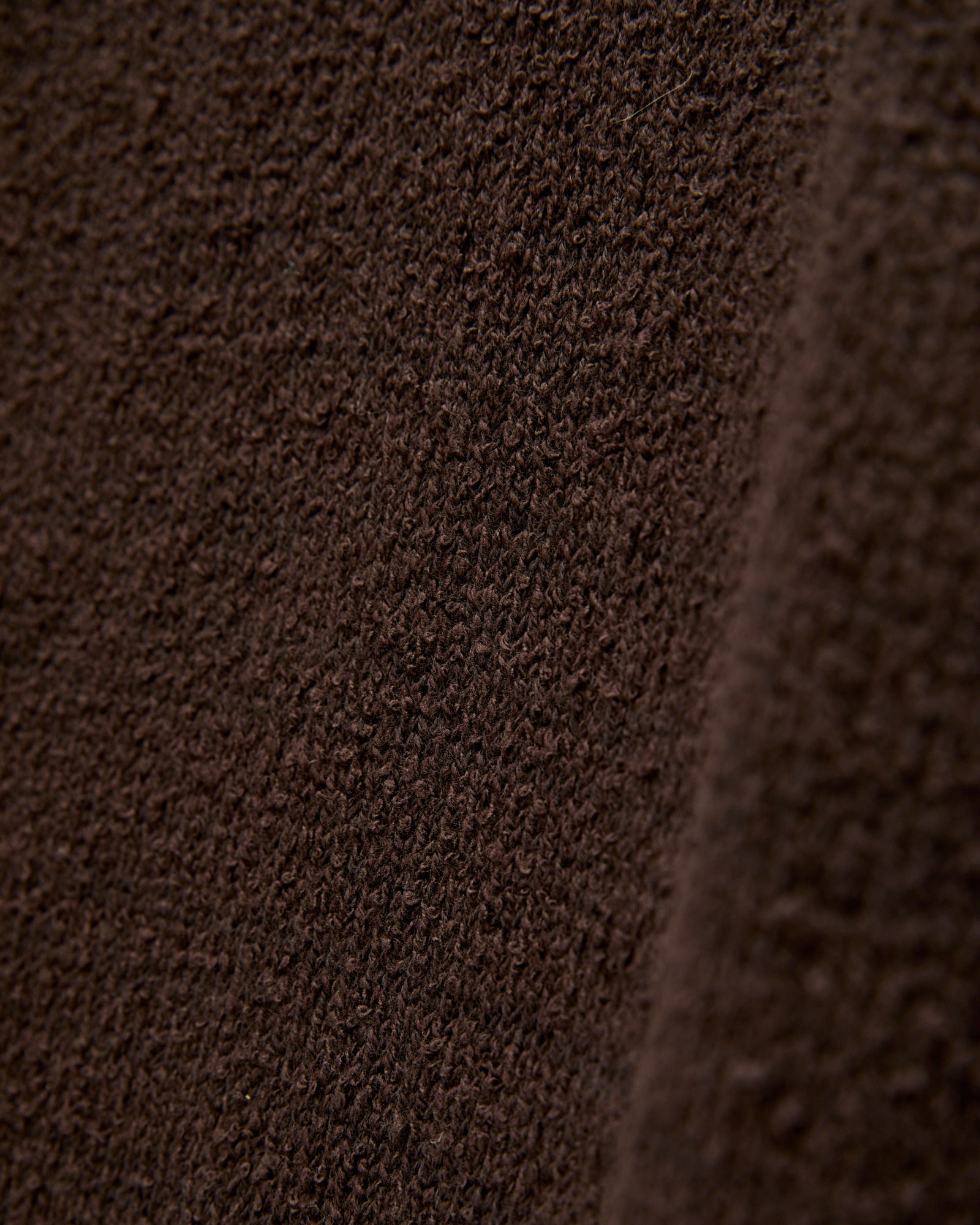 Long Sleeve Knit Polo is Bark Boucle - 7