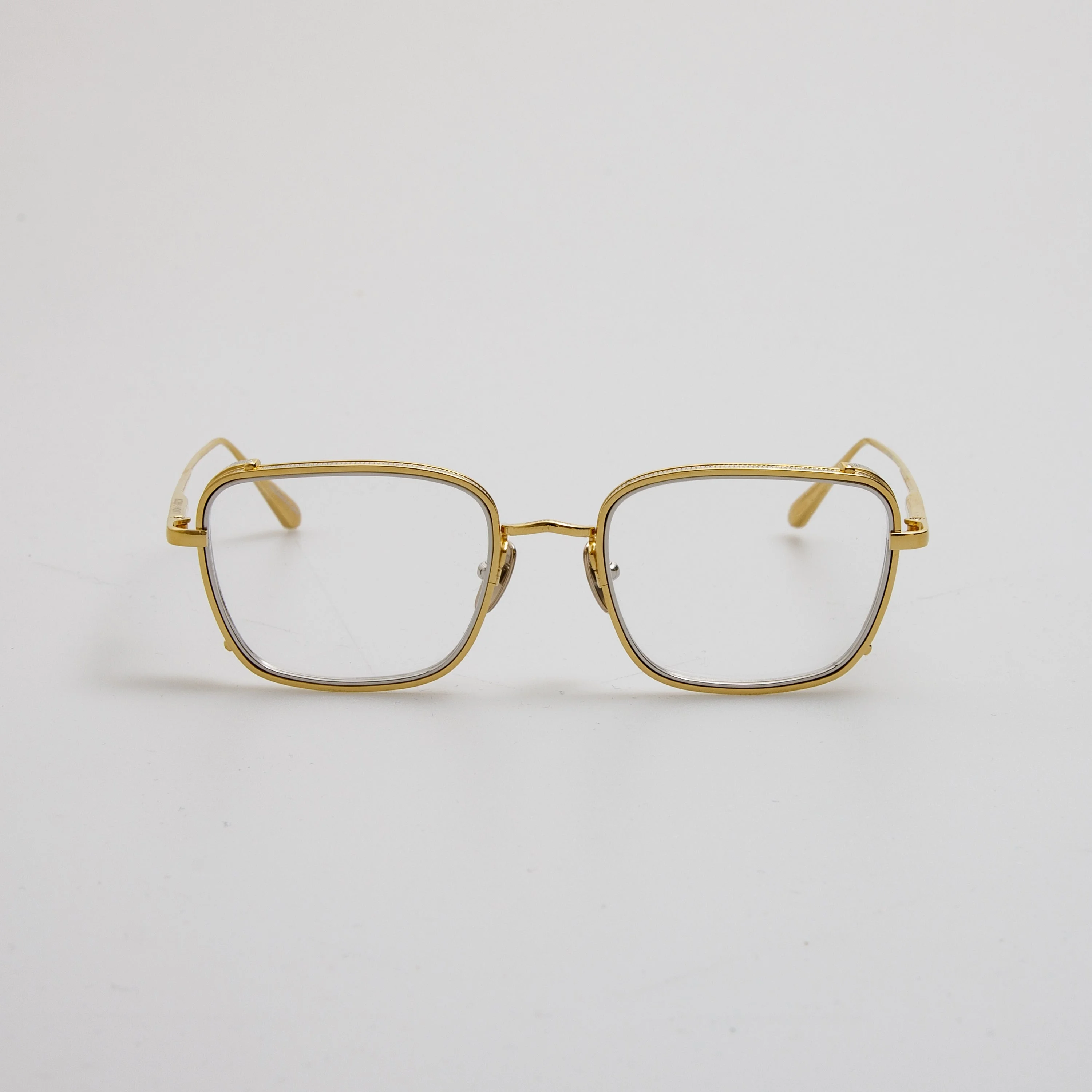 Ofer Rectangular Optical Frame in Yellow Gold - 1