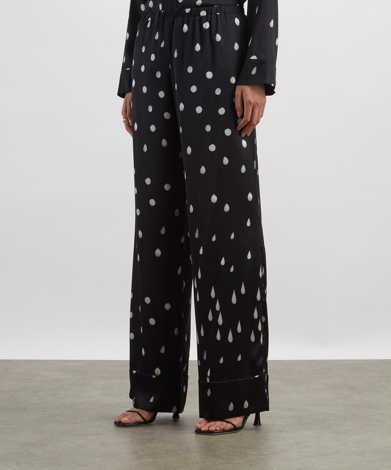 BERNADETTE Louis Polka Rain Silk-Satin Pyjama Bottoms outlook