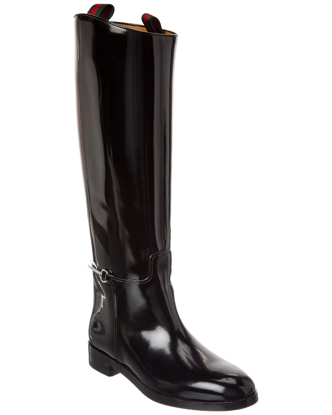 Gucci Slim Horsebit Patent Knee-High Boot - 1
