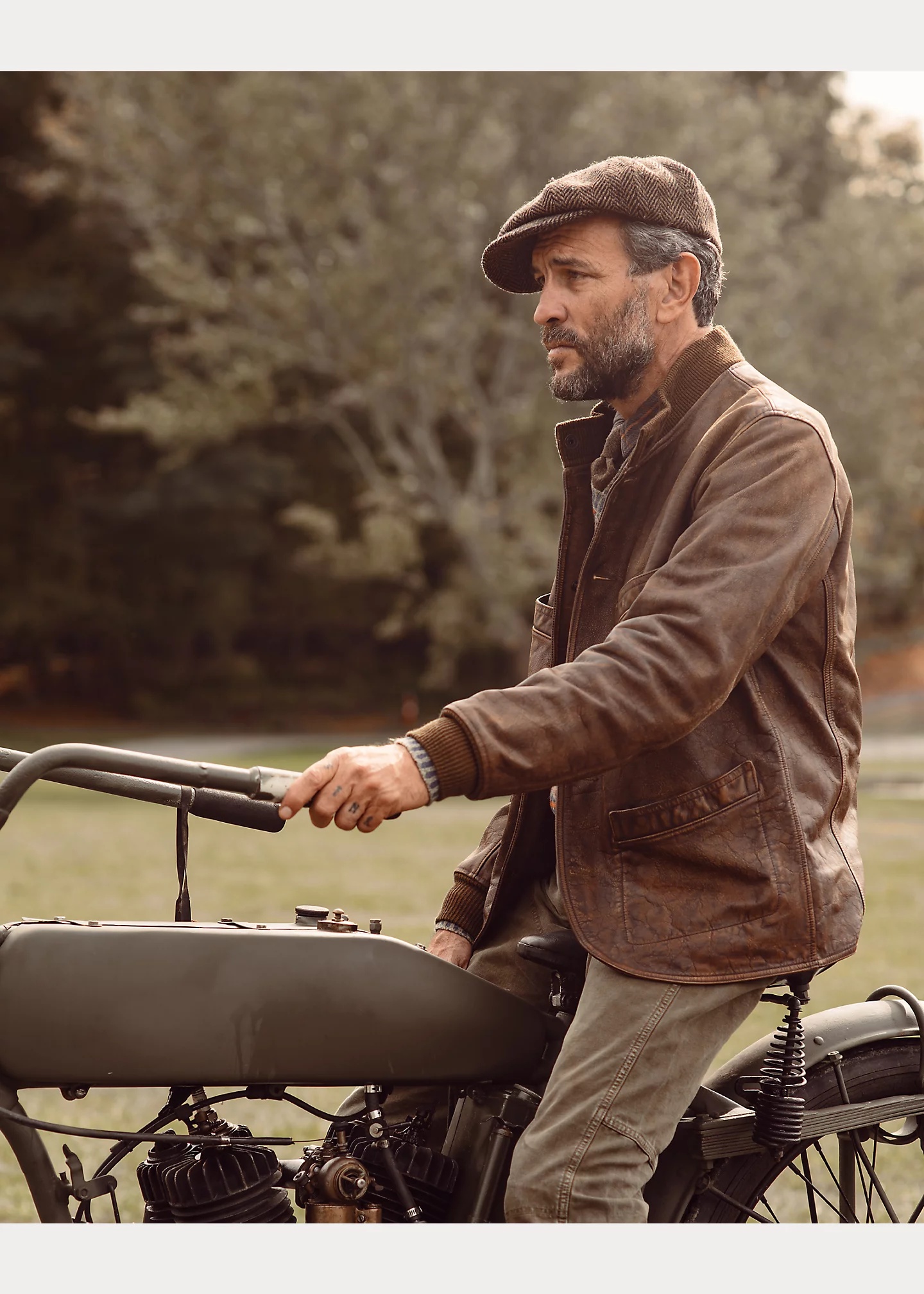RRL by Ralph Lauren Leather Car Coat | REVERSIBLE