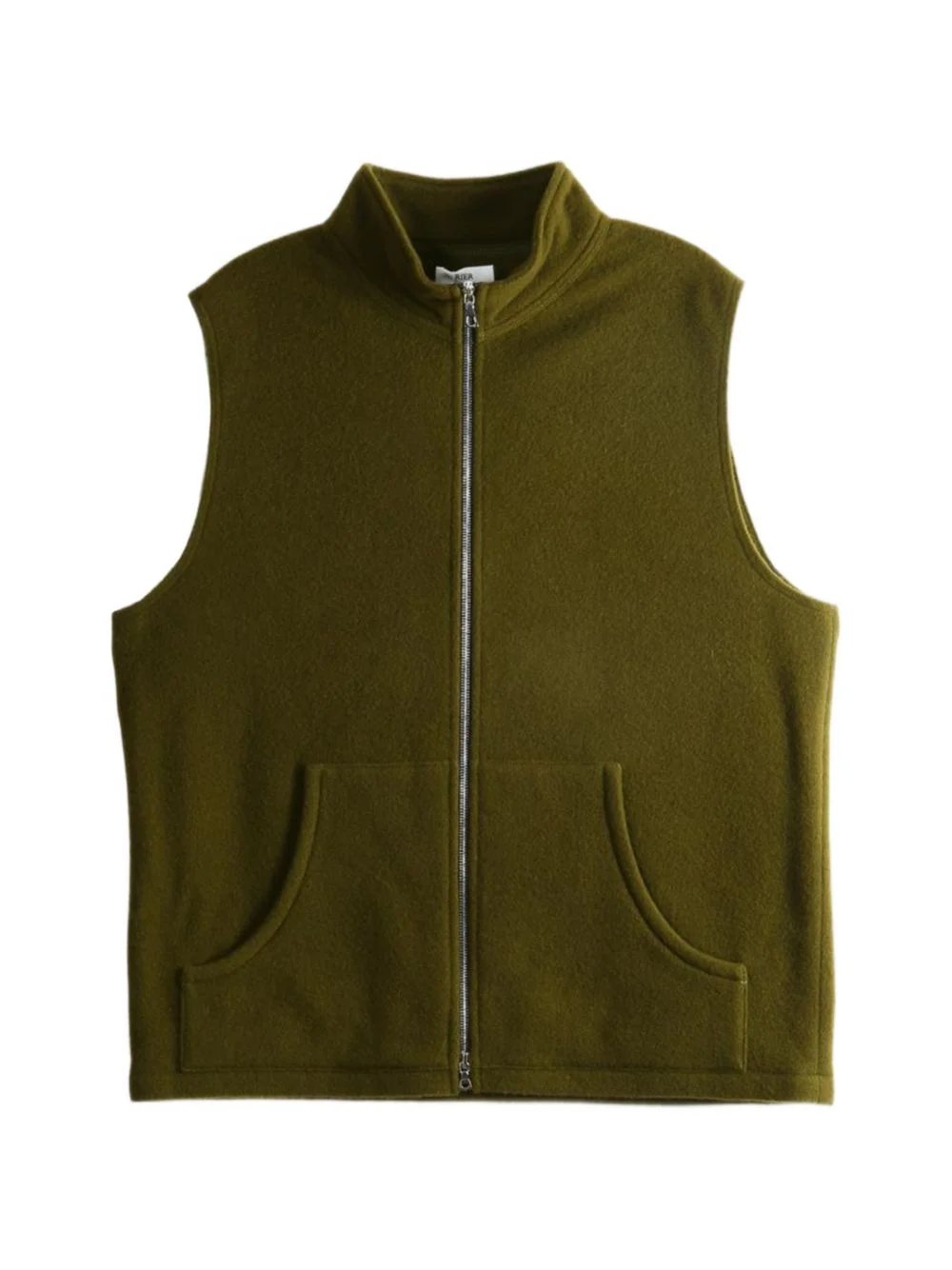 zip-up fleece gilet - 1