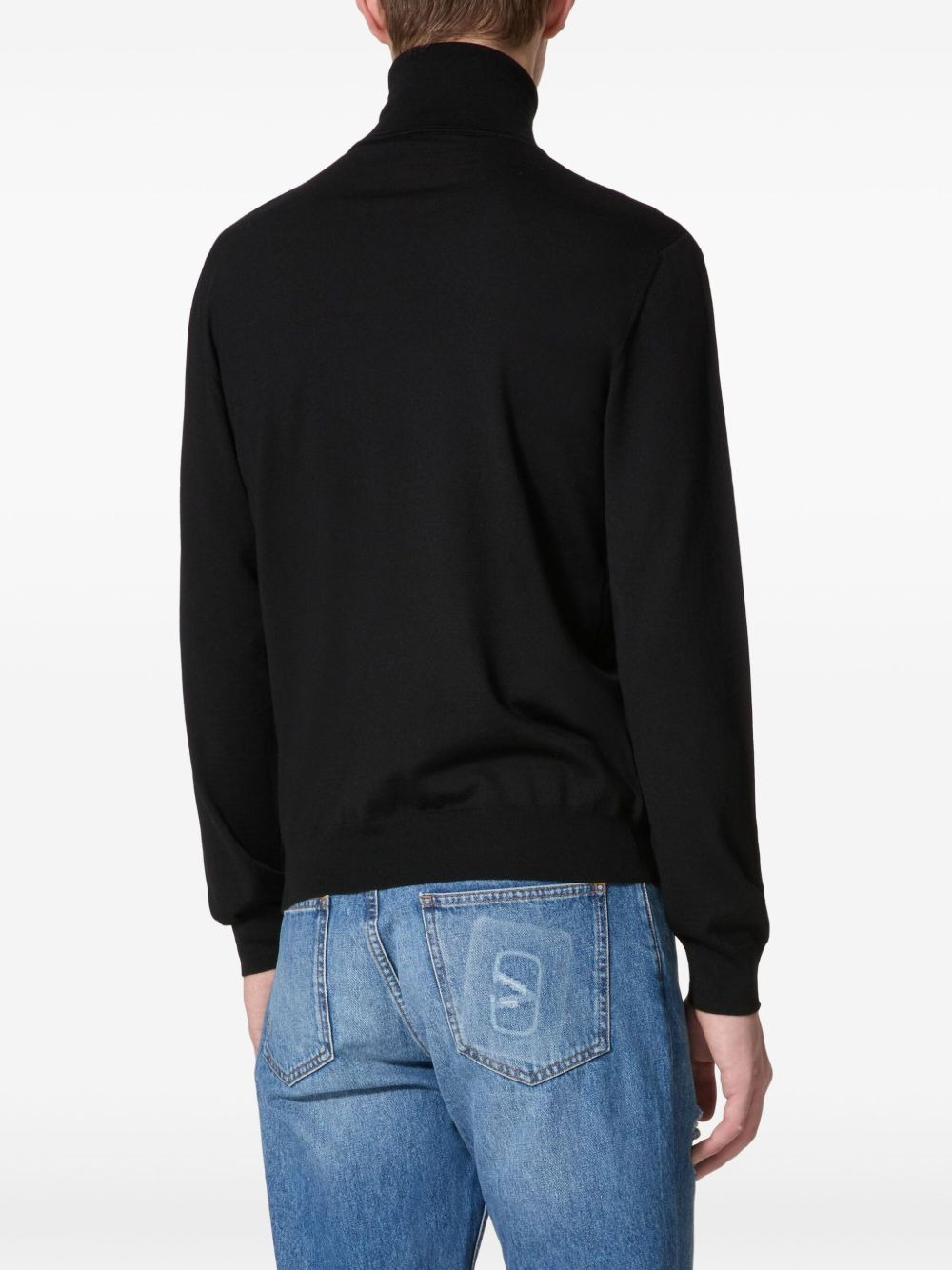 roll neck knit jumper - 4