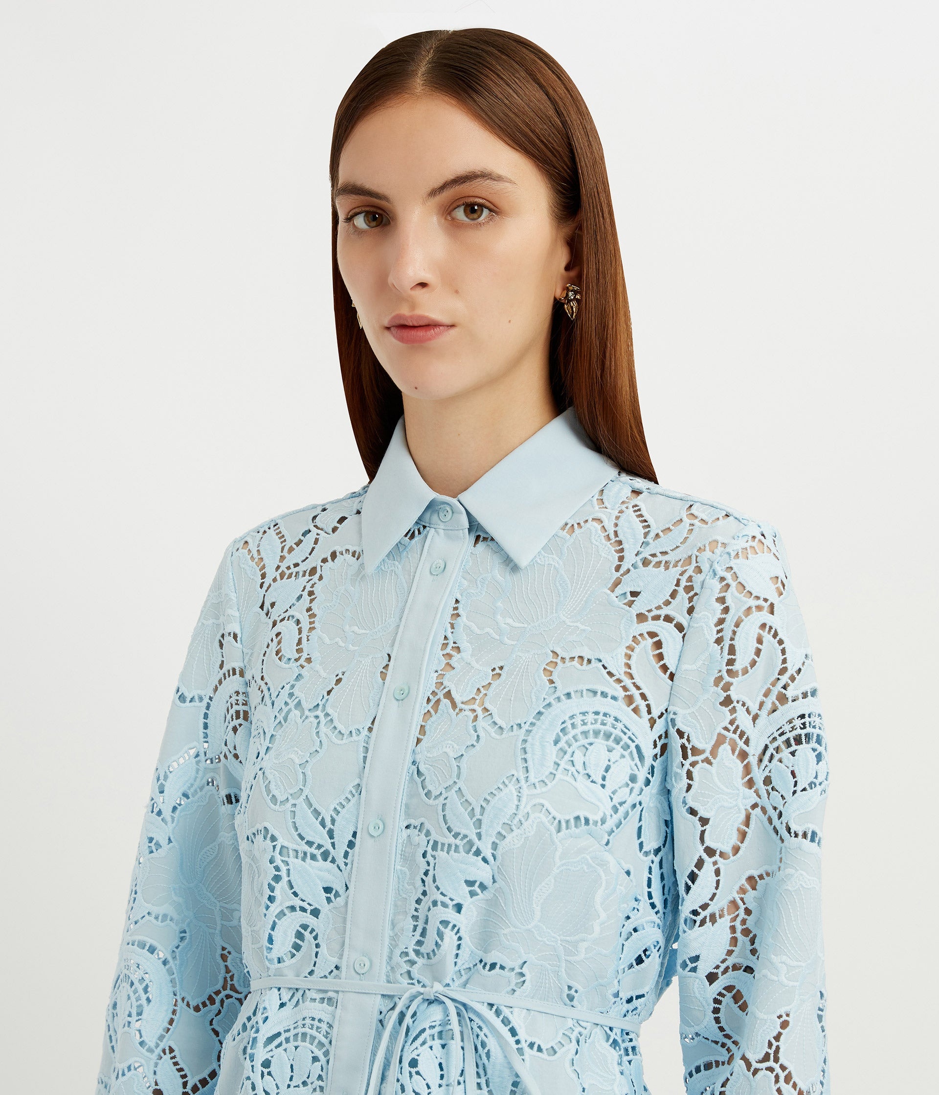 LONG SLEEVE SHIRT DRESS - 4
