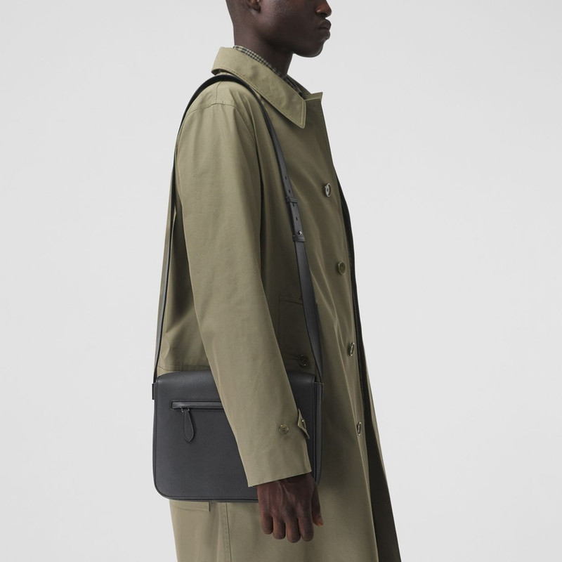 Small Grainy Leather Messenger Bag 10