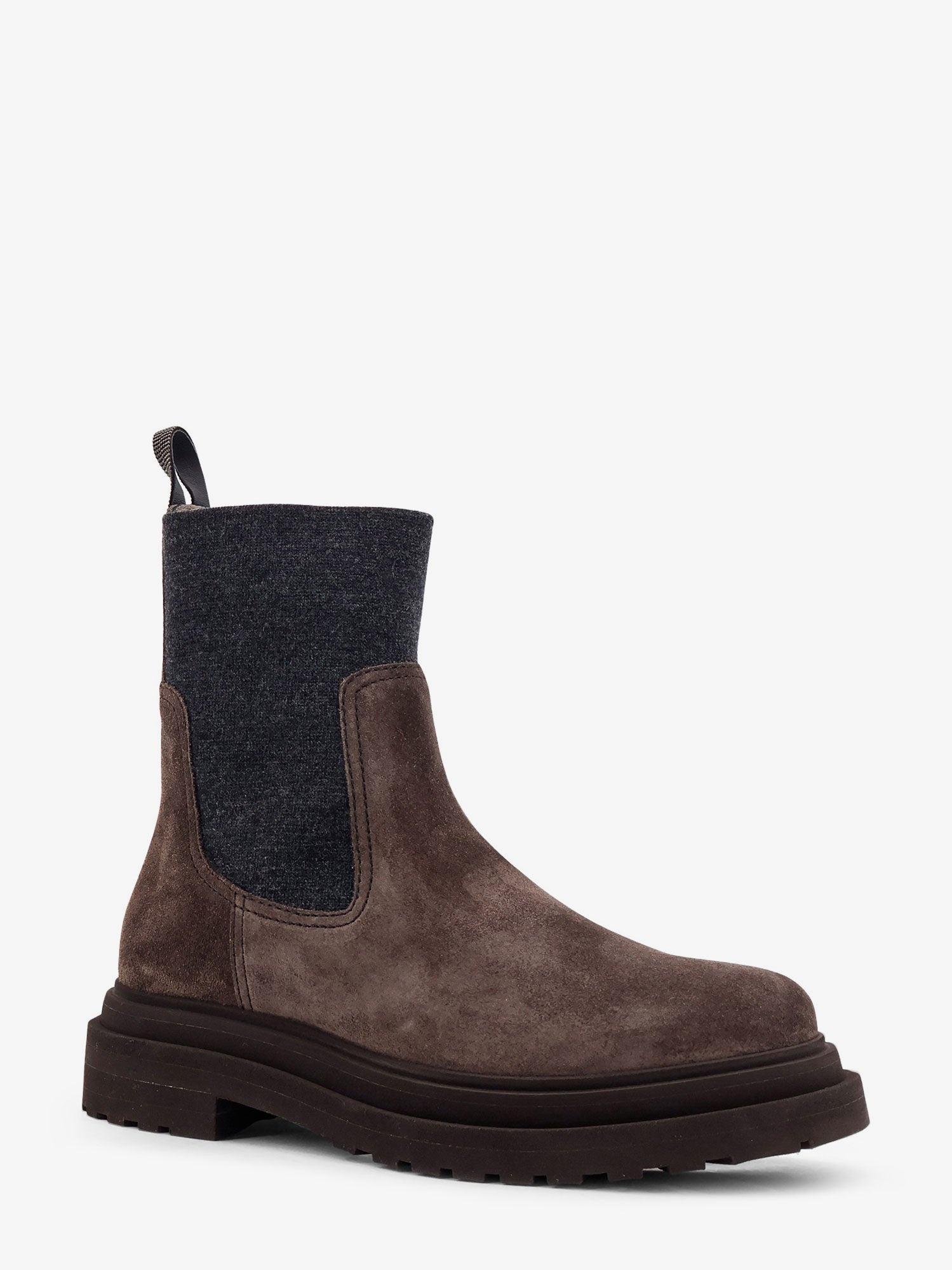 Brunello Cucinelli Suede Ankle Boots With Monili Detail - 2