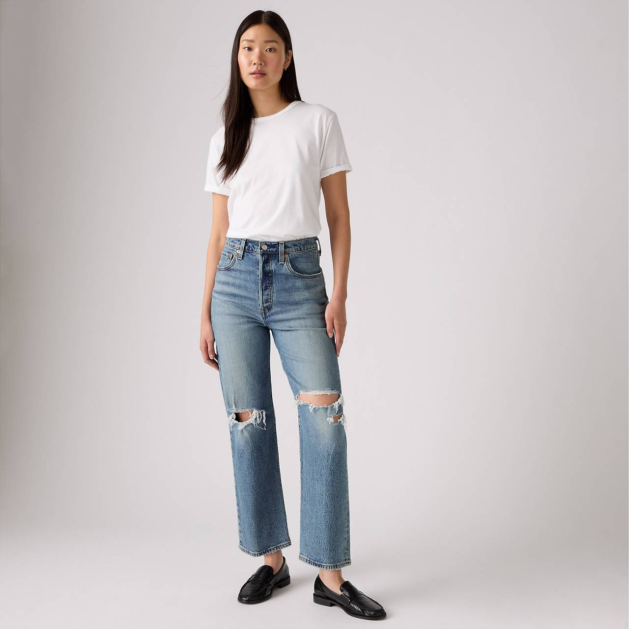 RIBCAGE STRAIGHT ANKLE WOMEN'S JEANS - 3