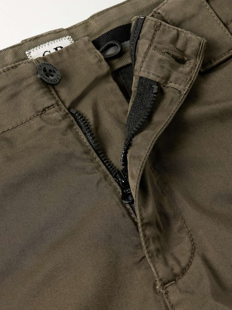 Slim-Fit Tapered Logo-Appliquéd Stretch-Cotton Sateen Cargo Trousers 6