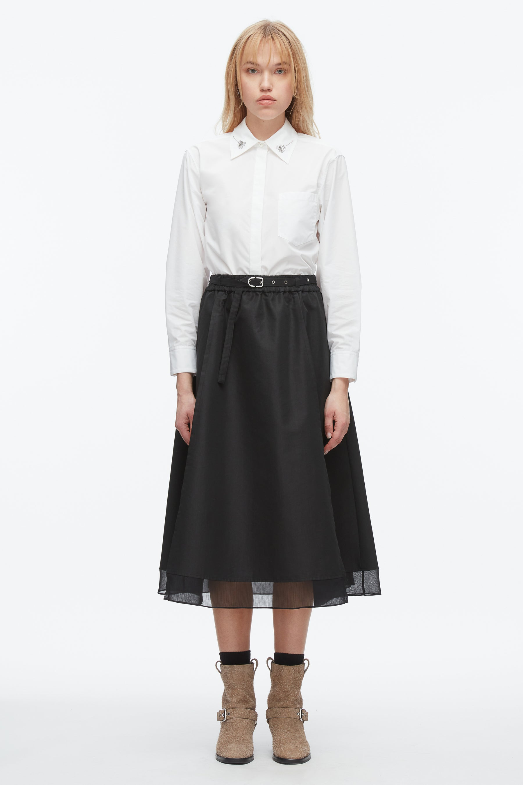 Belted Midi Skirt - 2