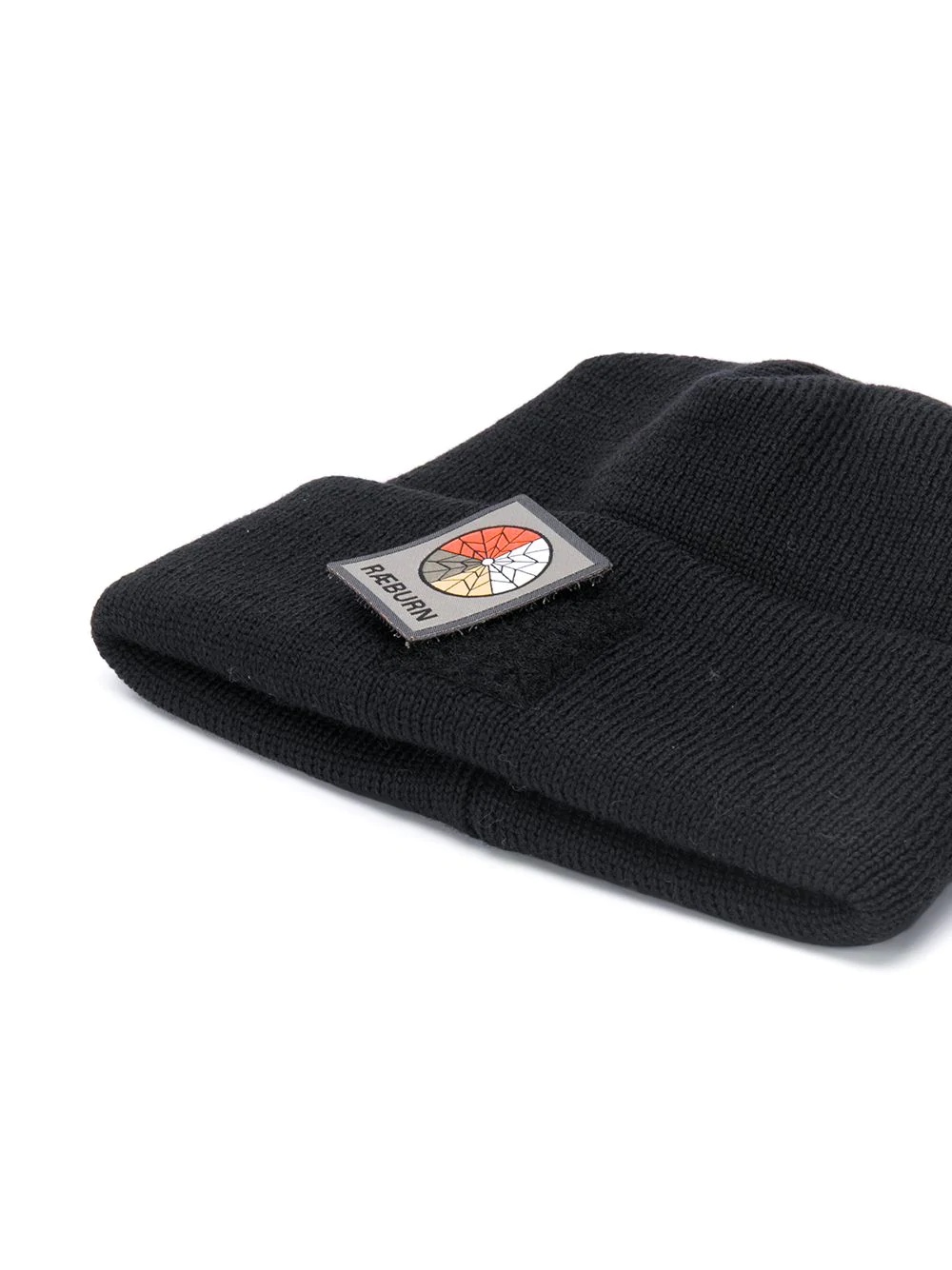 ribbed-knit logo patch beanie  - 2