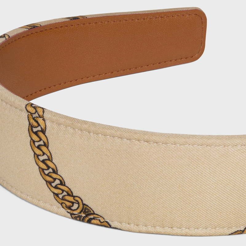 CELINE Celine Chains Headband in Silk and Calfskin outlook