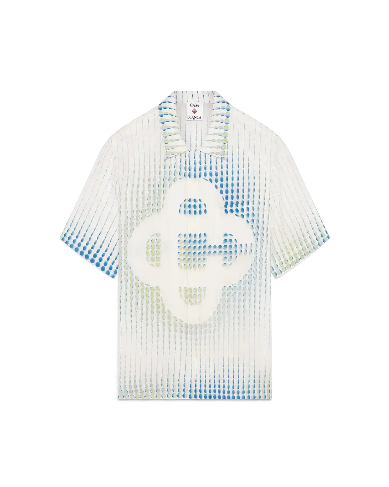 Dots Short Sleeve Silk Shirt - 1