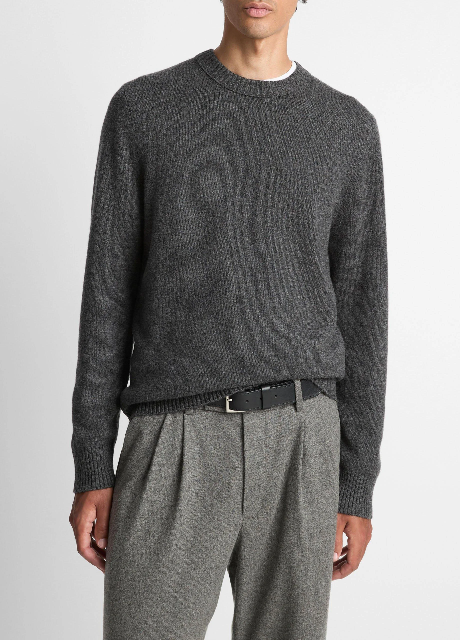 Wool-Cashmere Crew Neck Sweater - 1