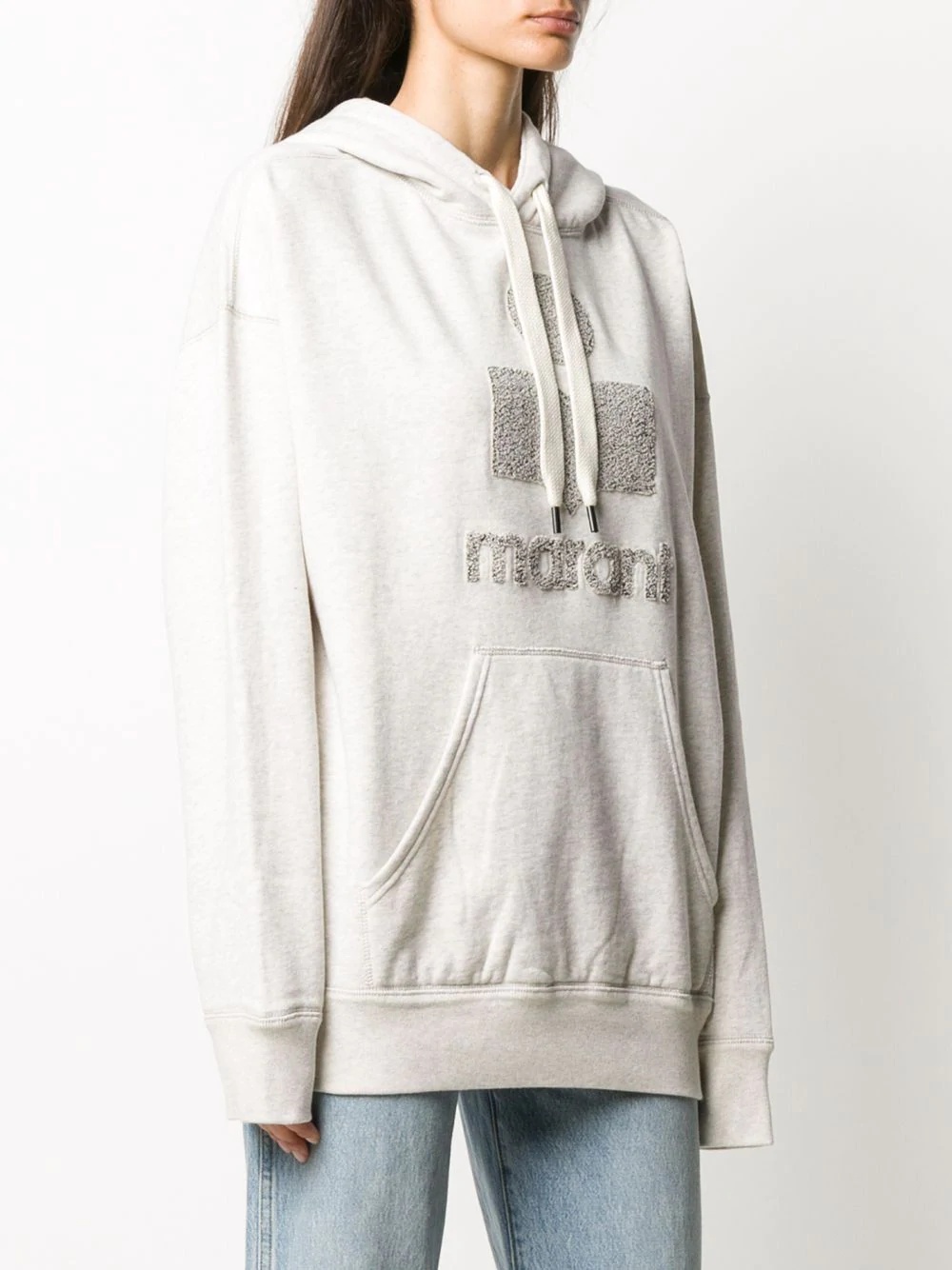 long sleeve lurex logo hoodie - 3