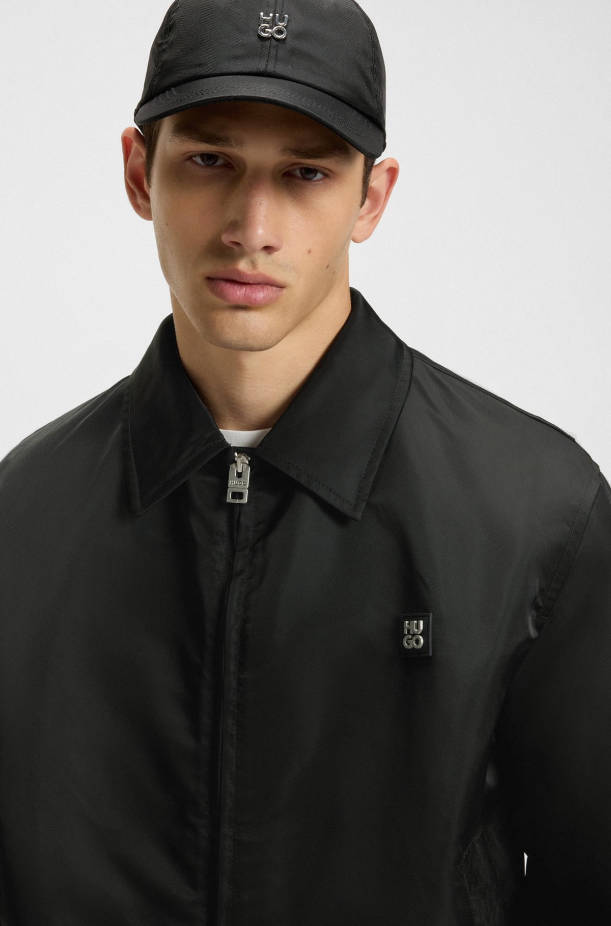 WATER-REPELLENT JACKET WITH STACKED-LOGO TRIM - 6