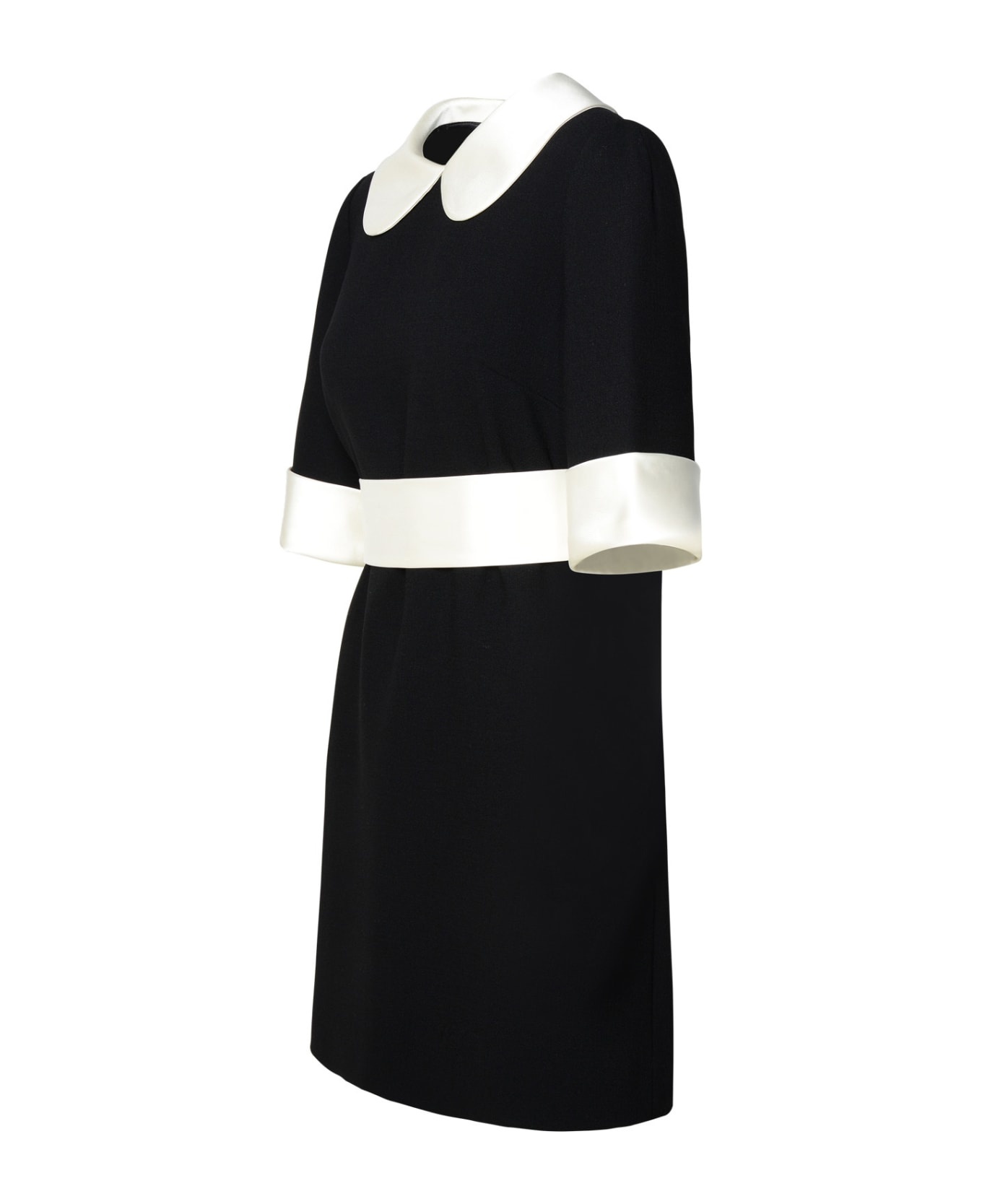 Black Virgin Wool Blend Dress - 2