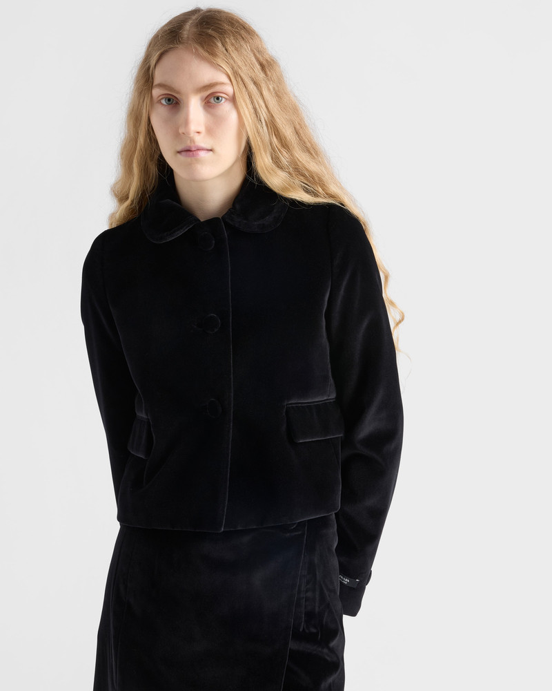 Single-breasted velvet jacket 3
