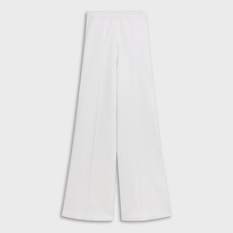 High-Waist Wide-Leg Pant in Crepe Knit 1