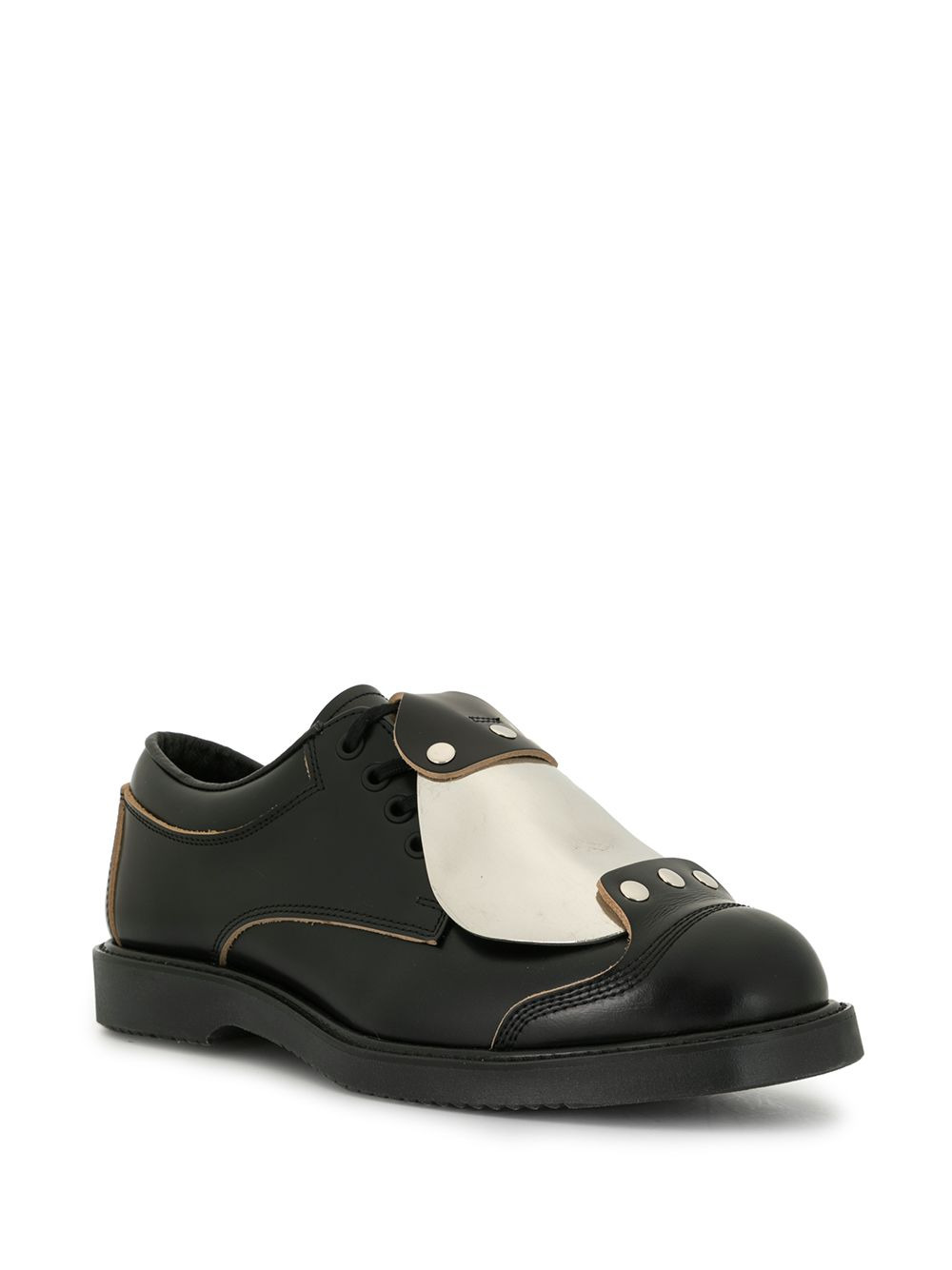 contrasting-panel lace-up shoes - 2